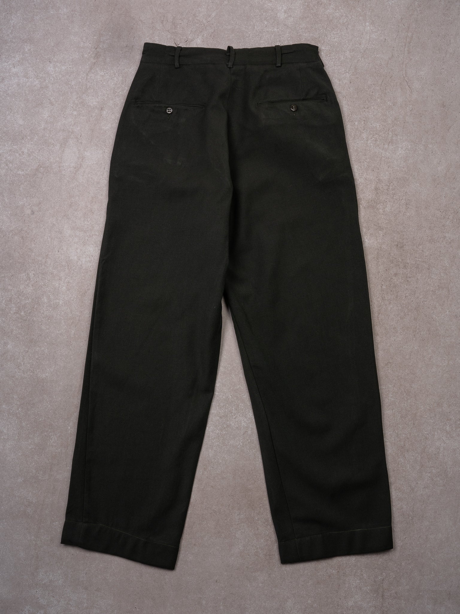 Vintage 80s Dark Green Dress Pants (28 x 30)