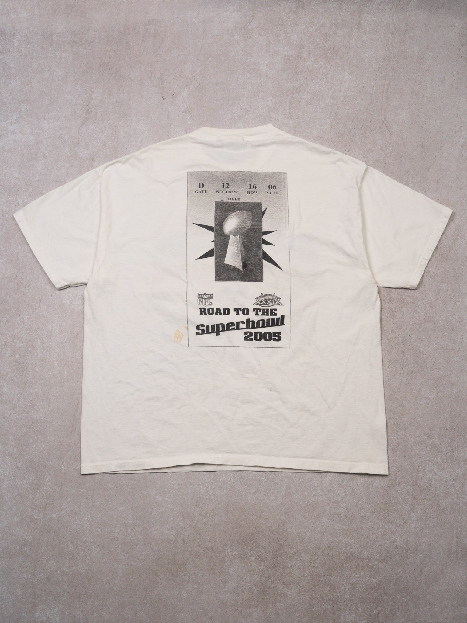 Vintage '05 White AFC Showdown Steelers v Jets Tee (L)