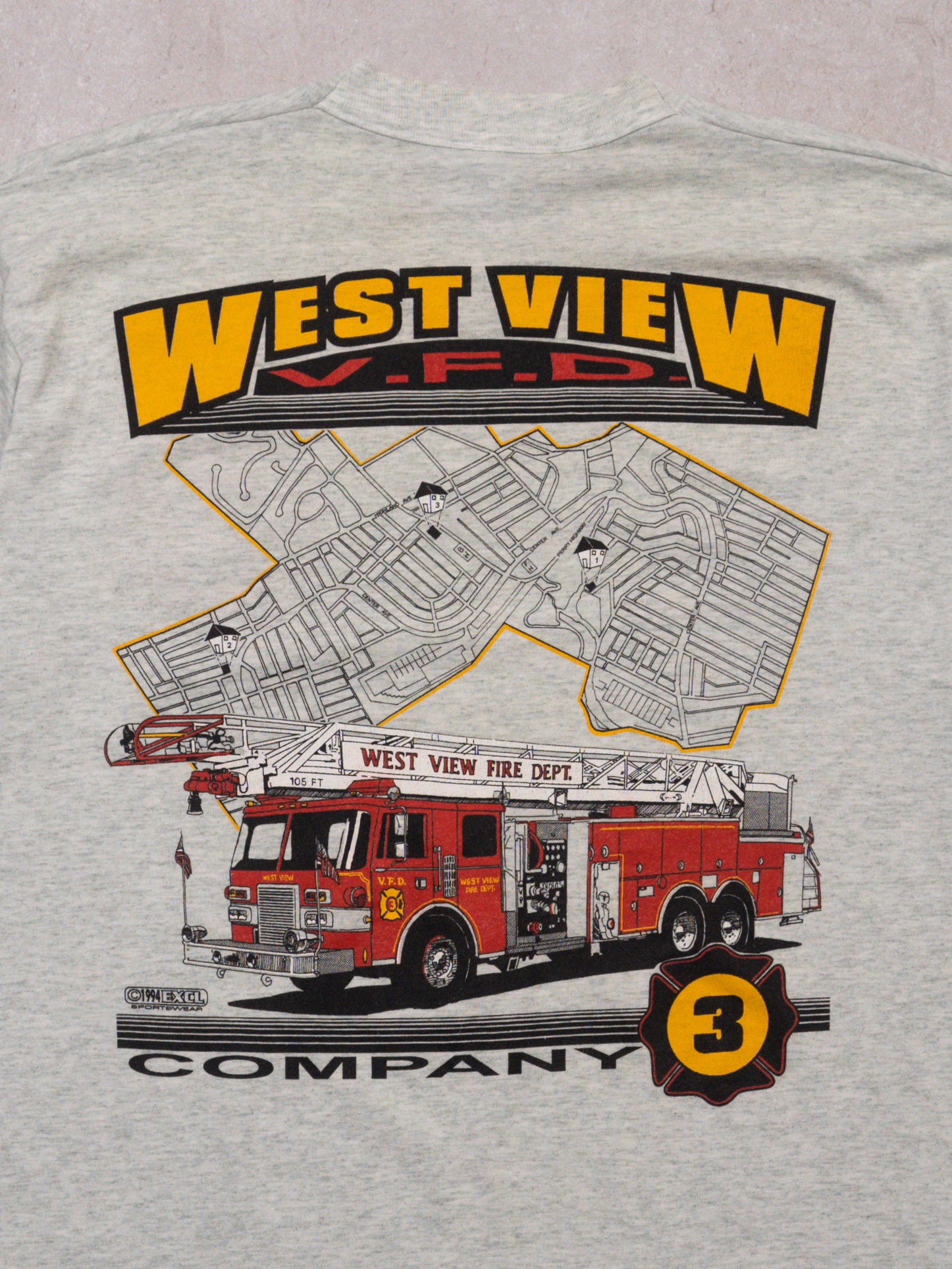 Vintage 90s West View Fire Dept Tee (M)