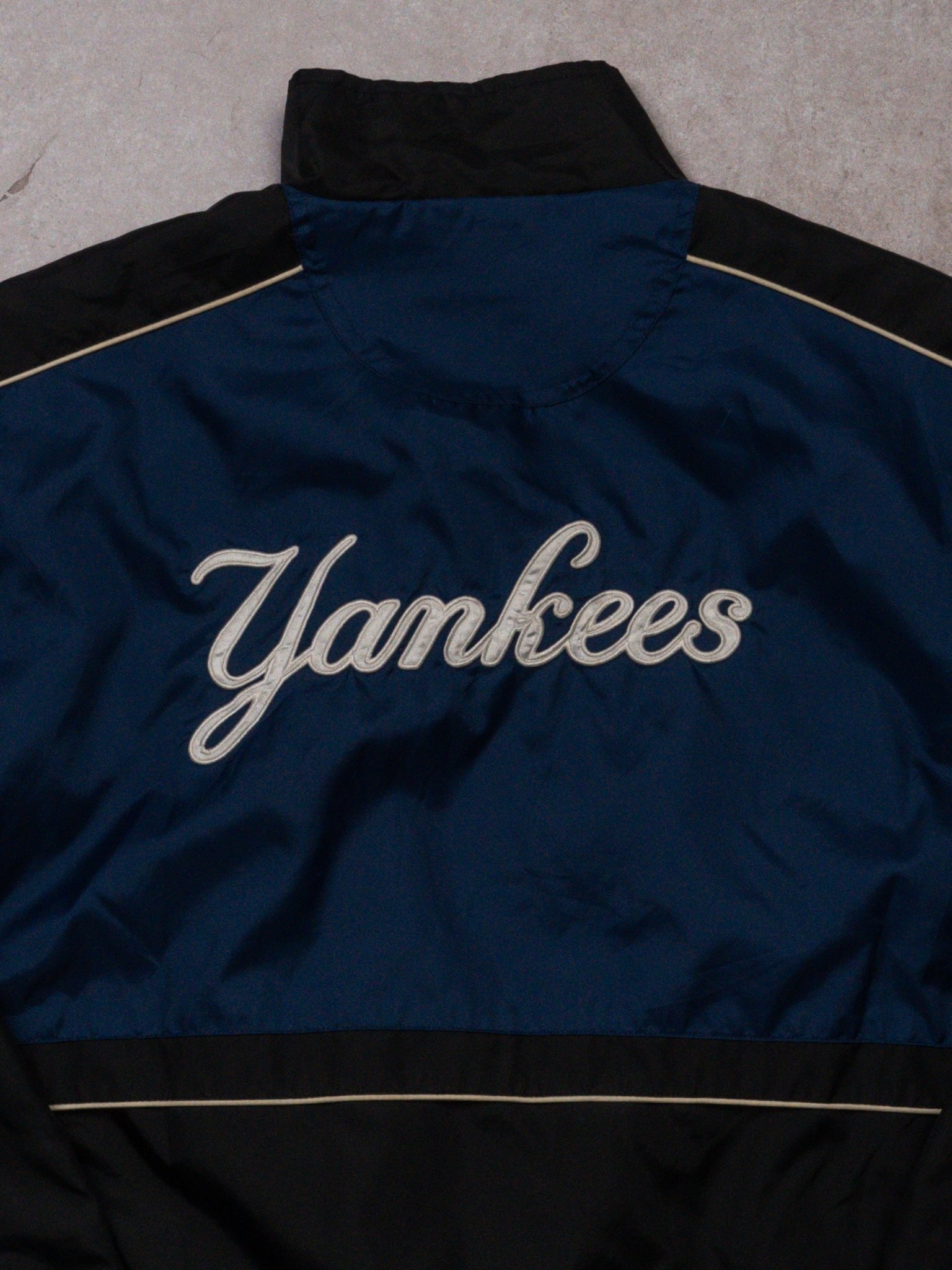 Vintage Navy + Black NY Yankees Windbreaker (L)