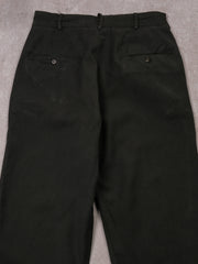 Vintage 80s Dark Green Dress Pants (28 x 30)