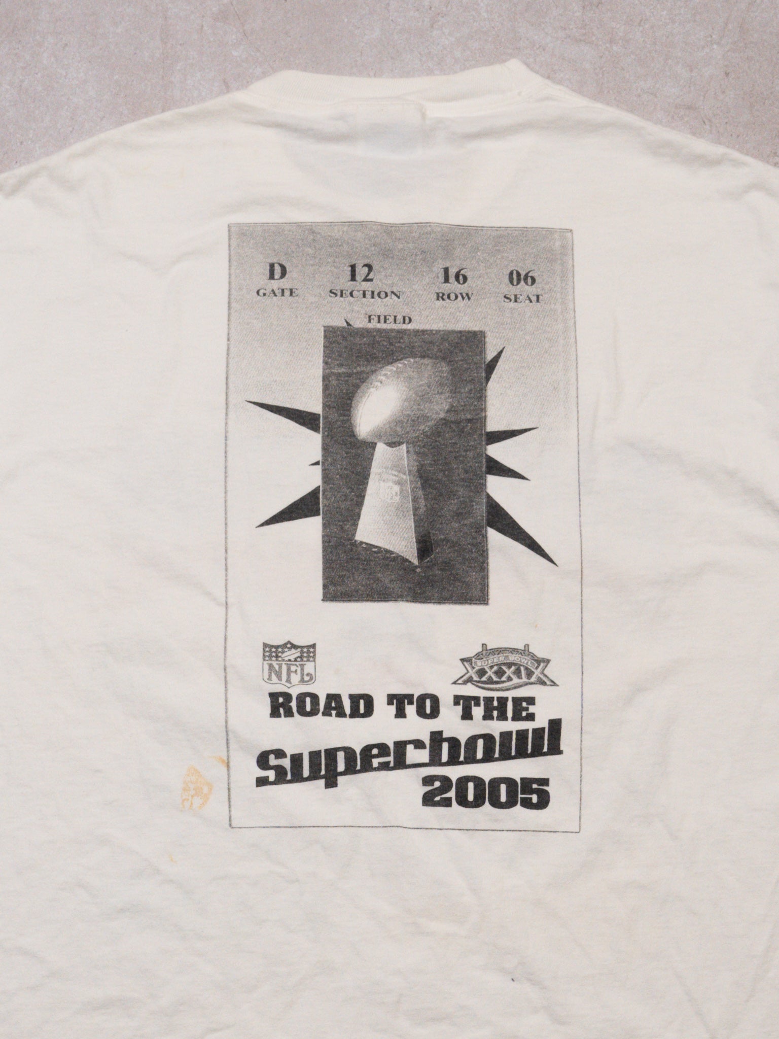 Vintage '05 White AFC Showdown Steelers v Jets Tee (L)