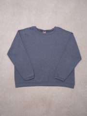 Vintage 80s Blue Rugged Hanes Crewneck (L)