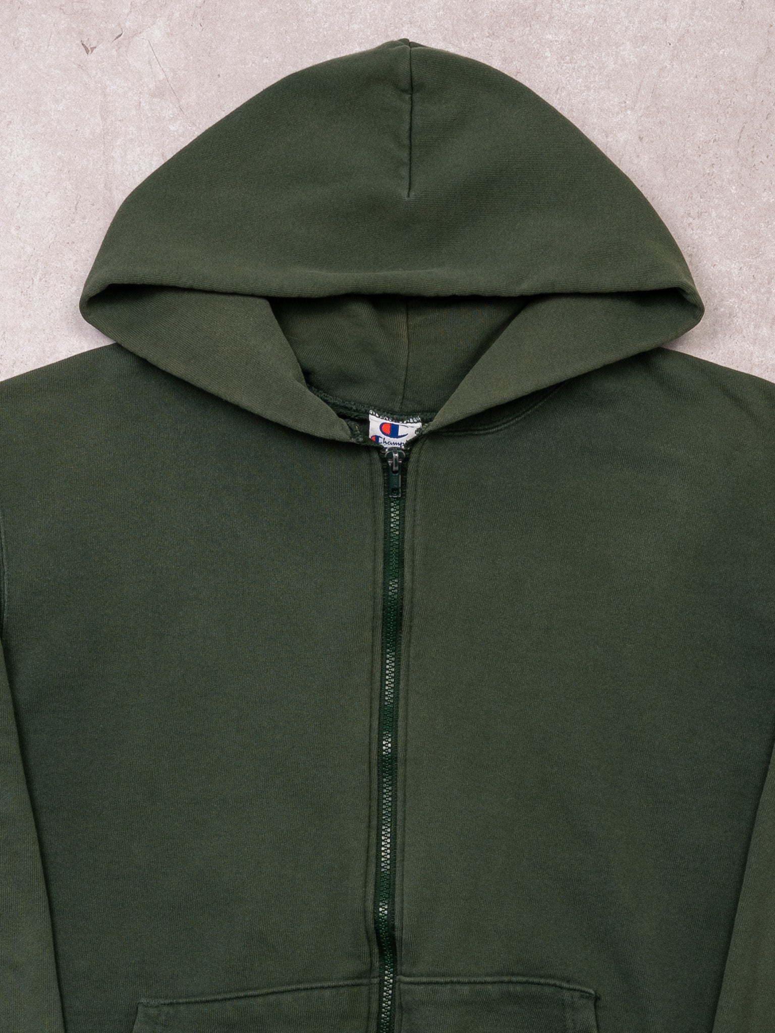 Vintage 90s Green Champion Zip Up Hoodie (L)