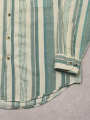 Vintage 70s Green + Cream TT & Co Button Up (M)