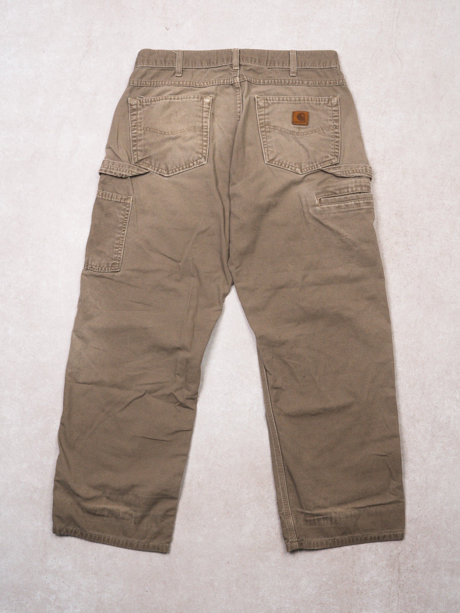 Vintage Rugged Light Brown Carhartt Cargo Pants (34 x 30)