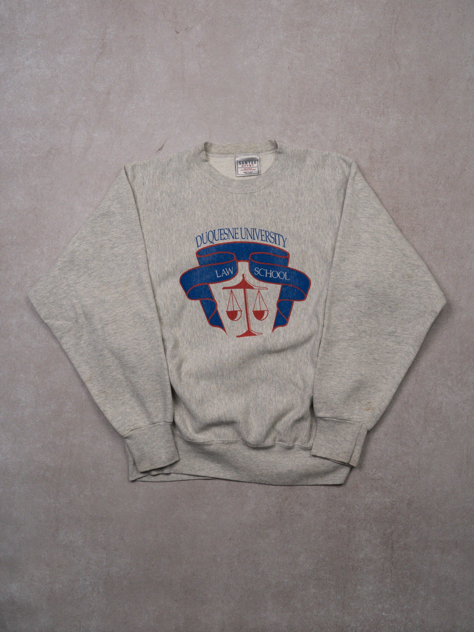 Vintage 90s Grey Duquesne University Law School Reverse Weave Crewneck  (L)