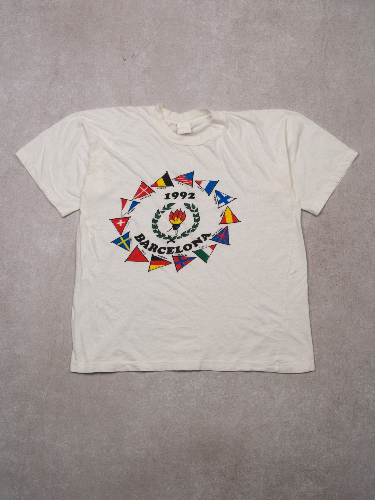 Vintage '92 White Barcelona Tee (S/M)