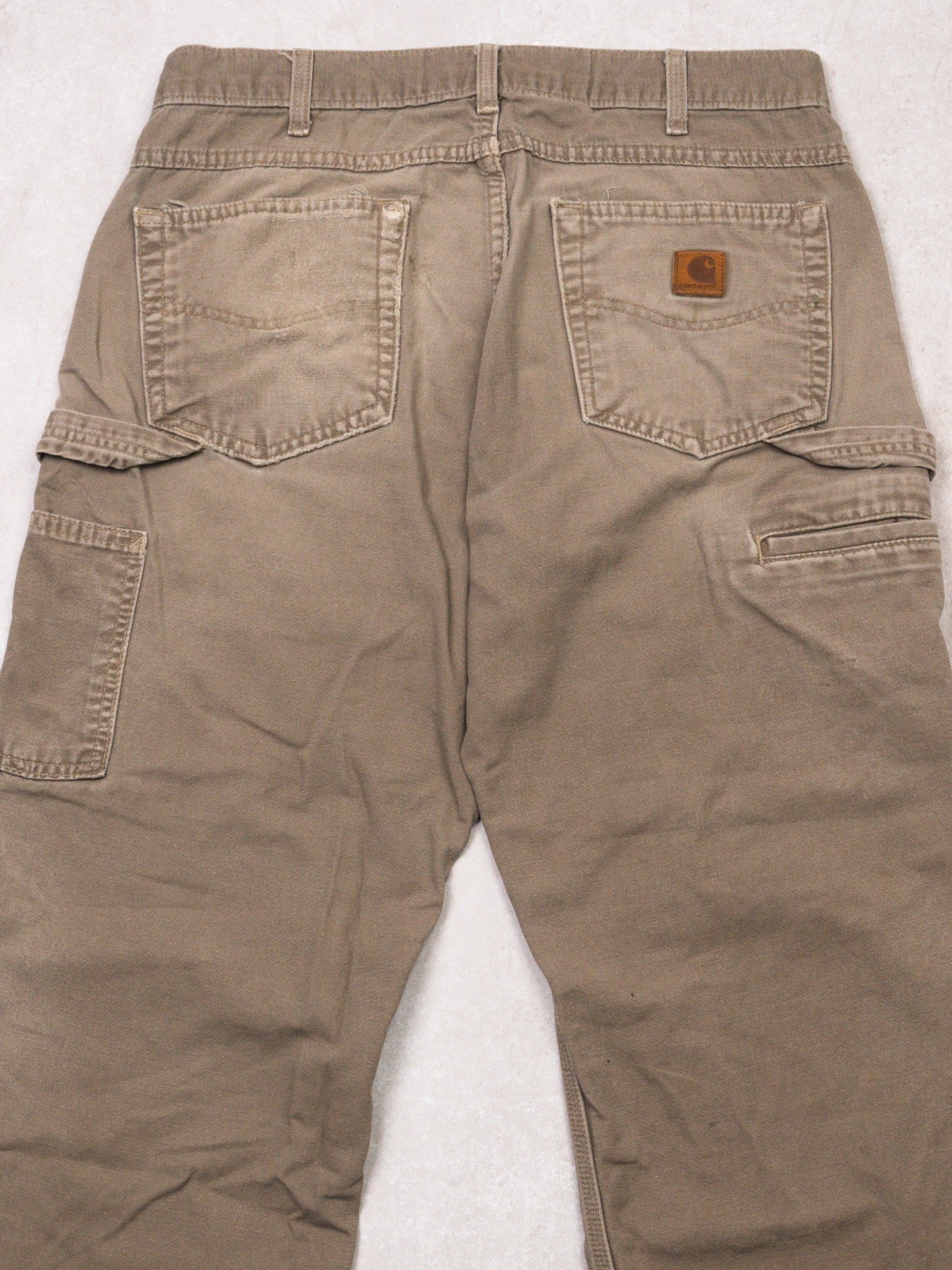 Vintage Rugged Light Brown Carhartt Cargo Pants (34 x 30)