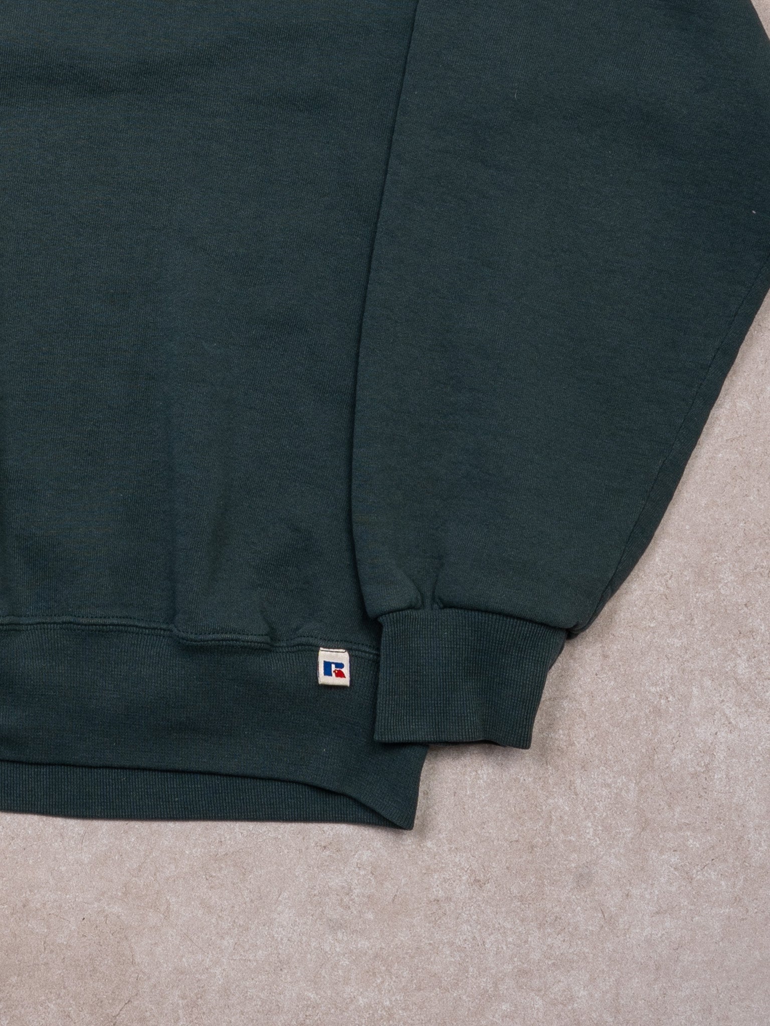 Vintage 90s Mineral Green Russell Athletics Boxy Crewneck (L)
