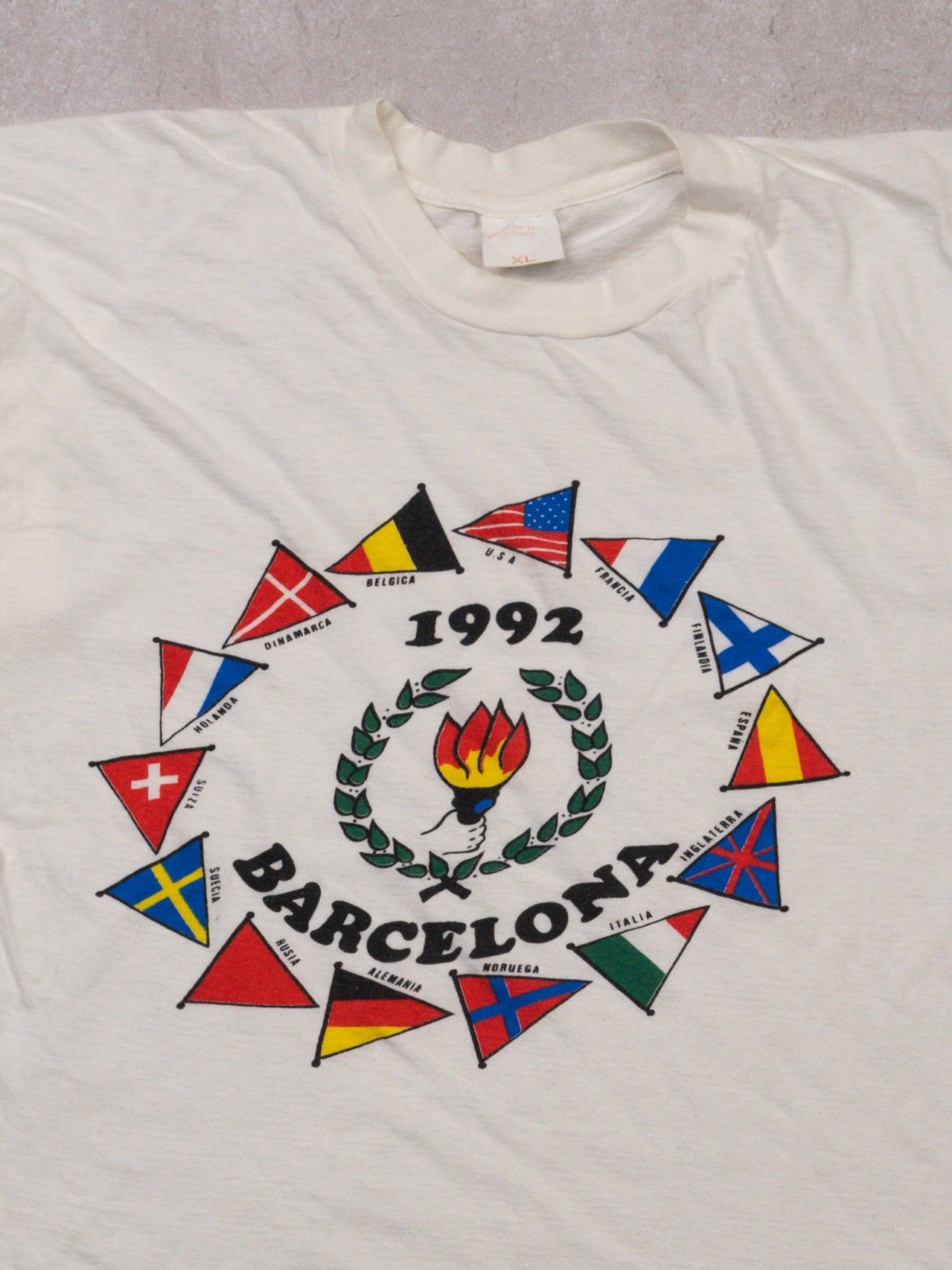 Vintage '92 White Barcelona Tee (S/M)