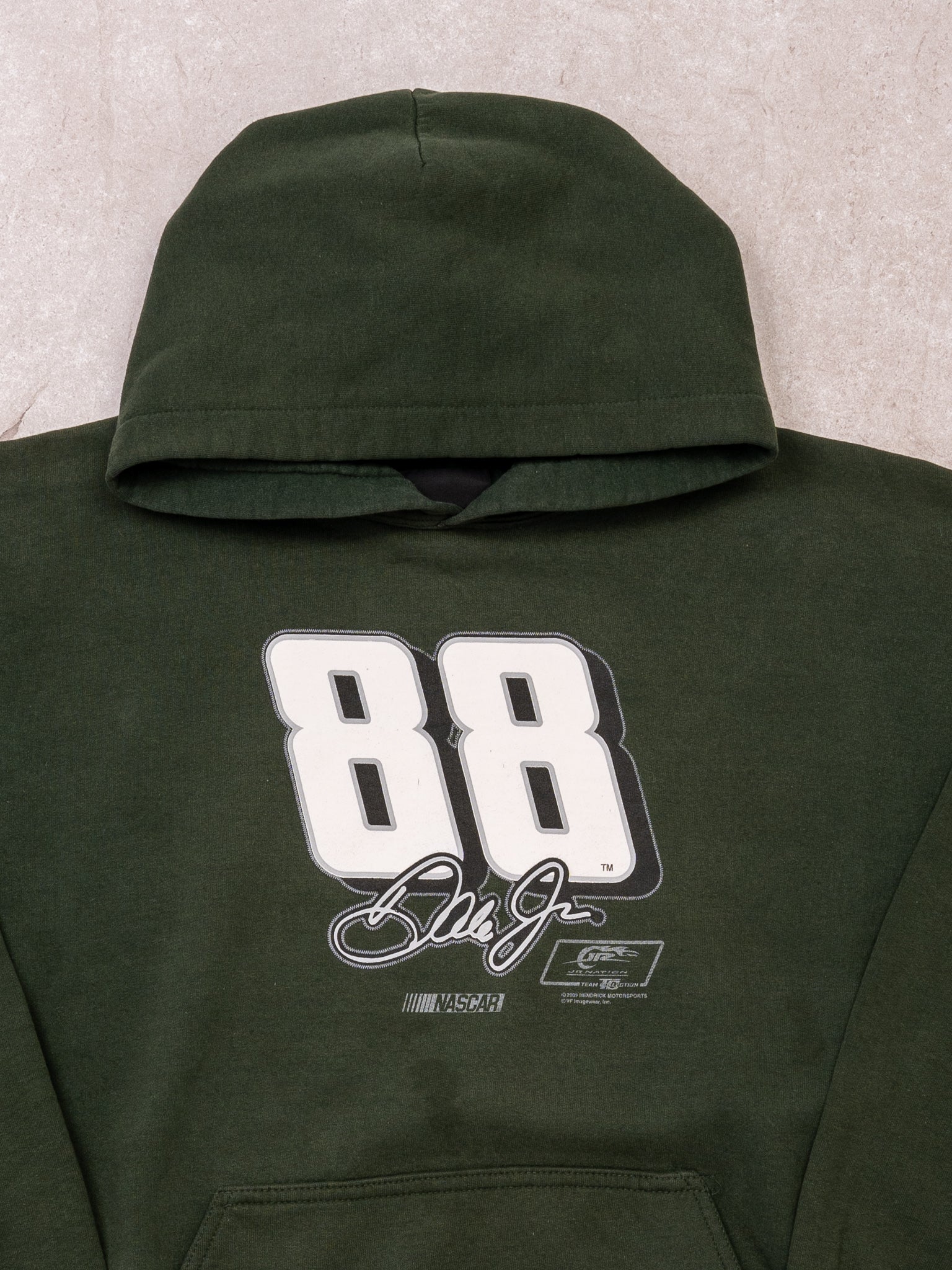 Vintage 90s Green 88 Dale Jr Nascar Hoodie (M)