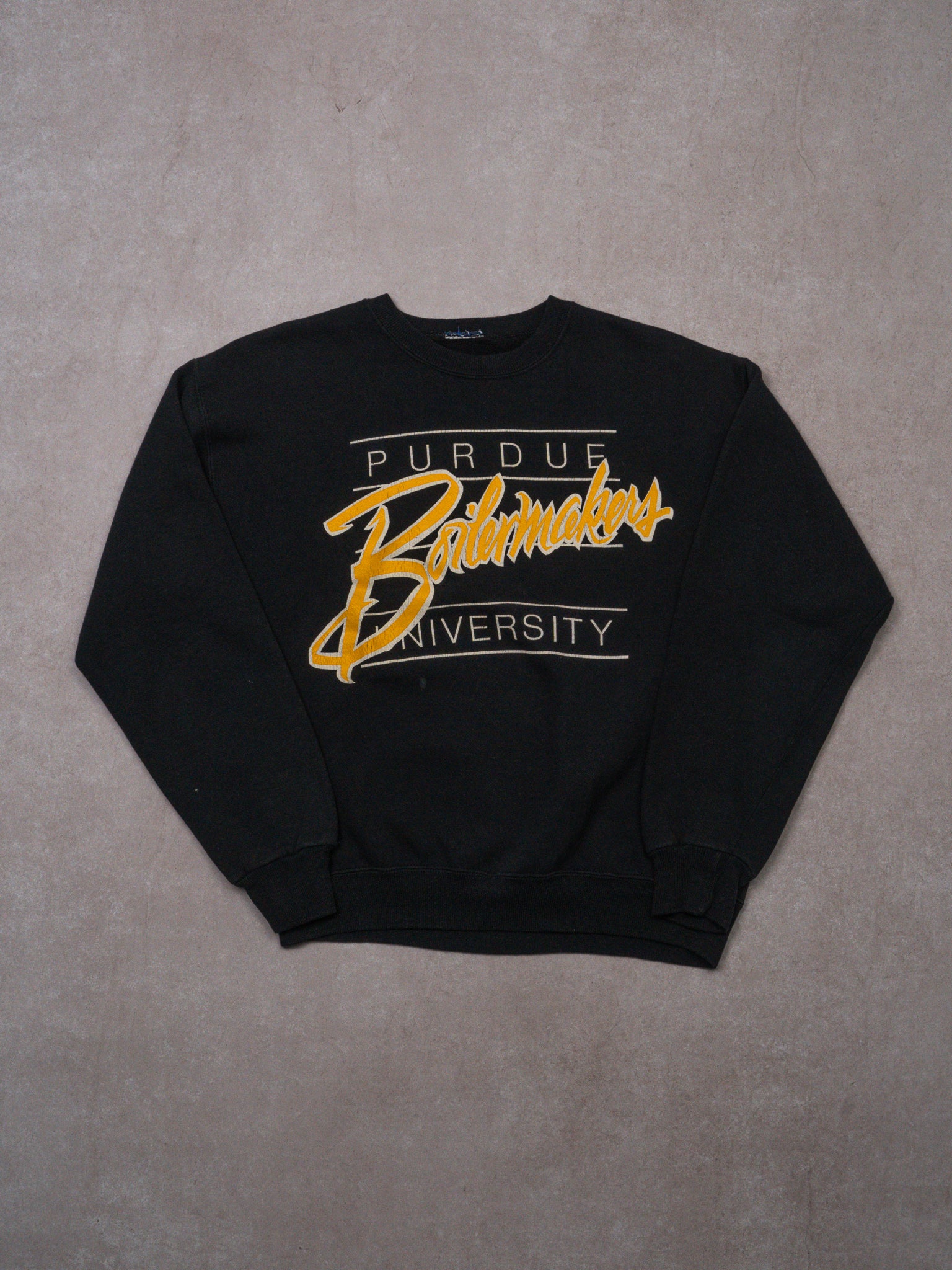 Vintage 90s Black Purdue University Boilermakers Crewneck (M)