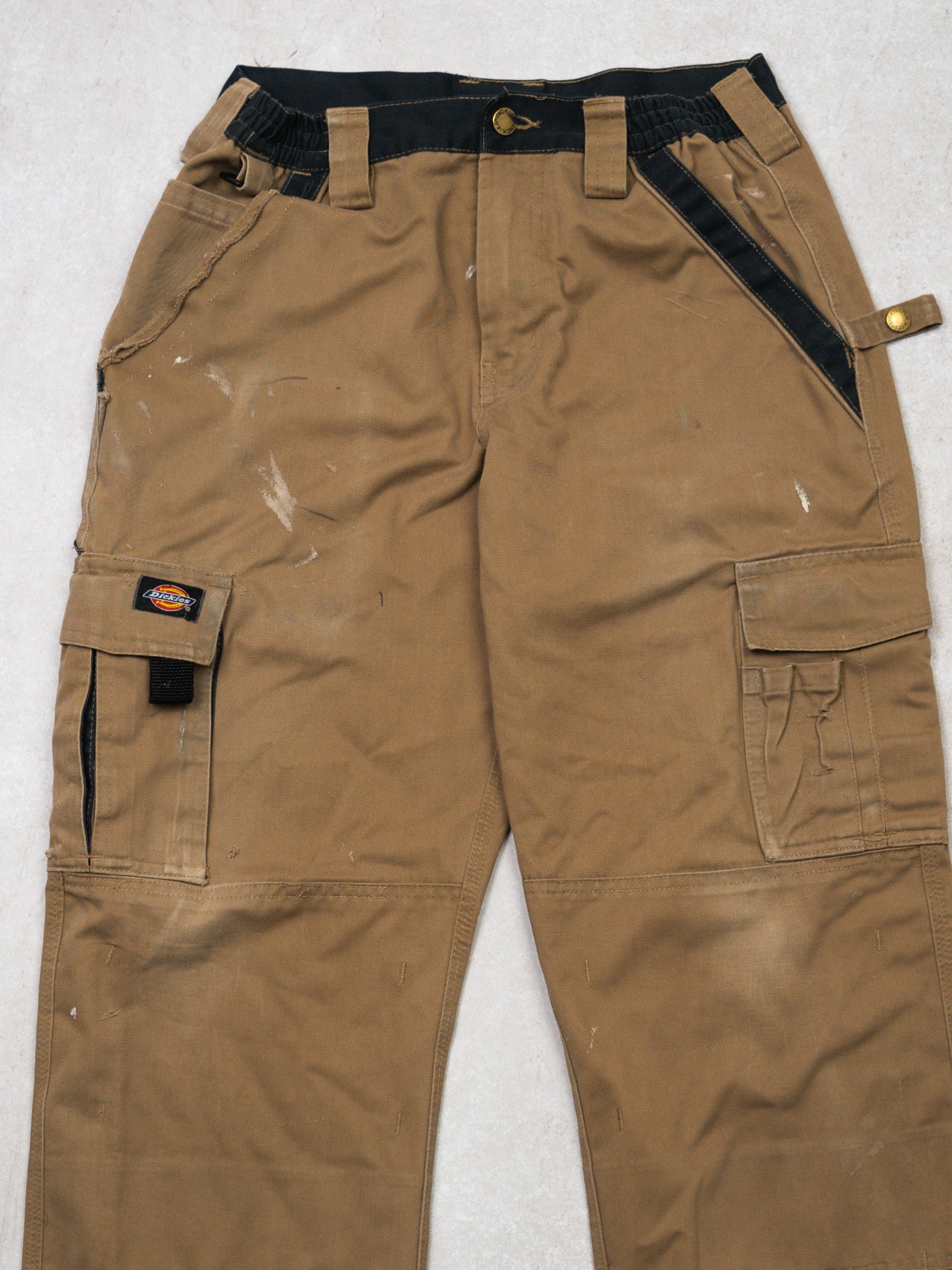 Vintage Beige + Blue Dickies Workwear Cargo Pants (30 x 28)