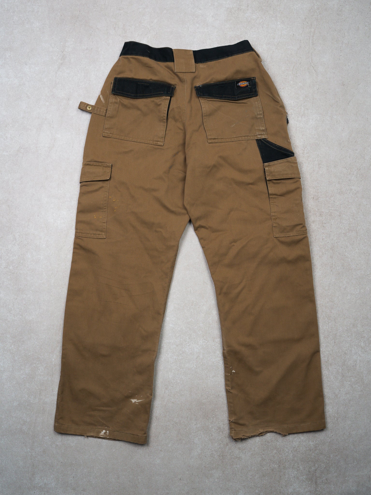 Vintage Beige + Blue Dickies Workwear Cargo Pants (30 x 28)