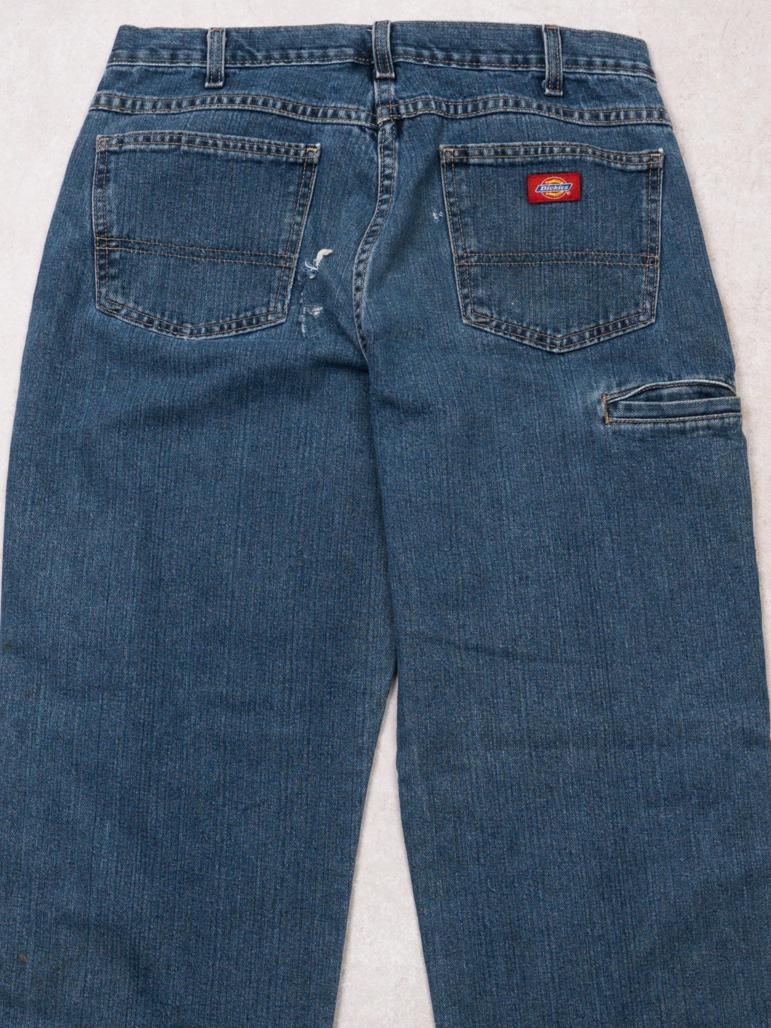 Vintage Blue Dickies Denim Double Knee Pants (34 x 32)
