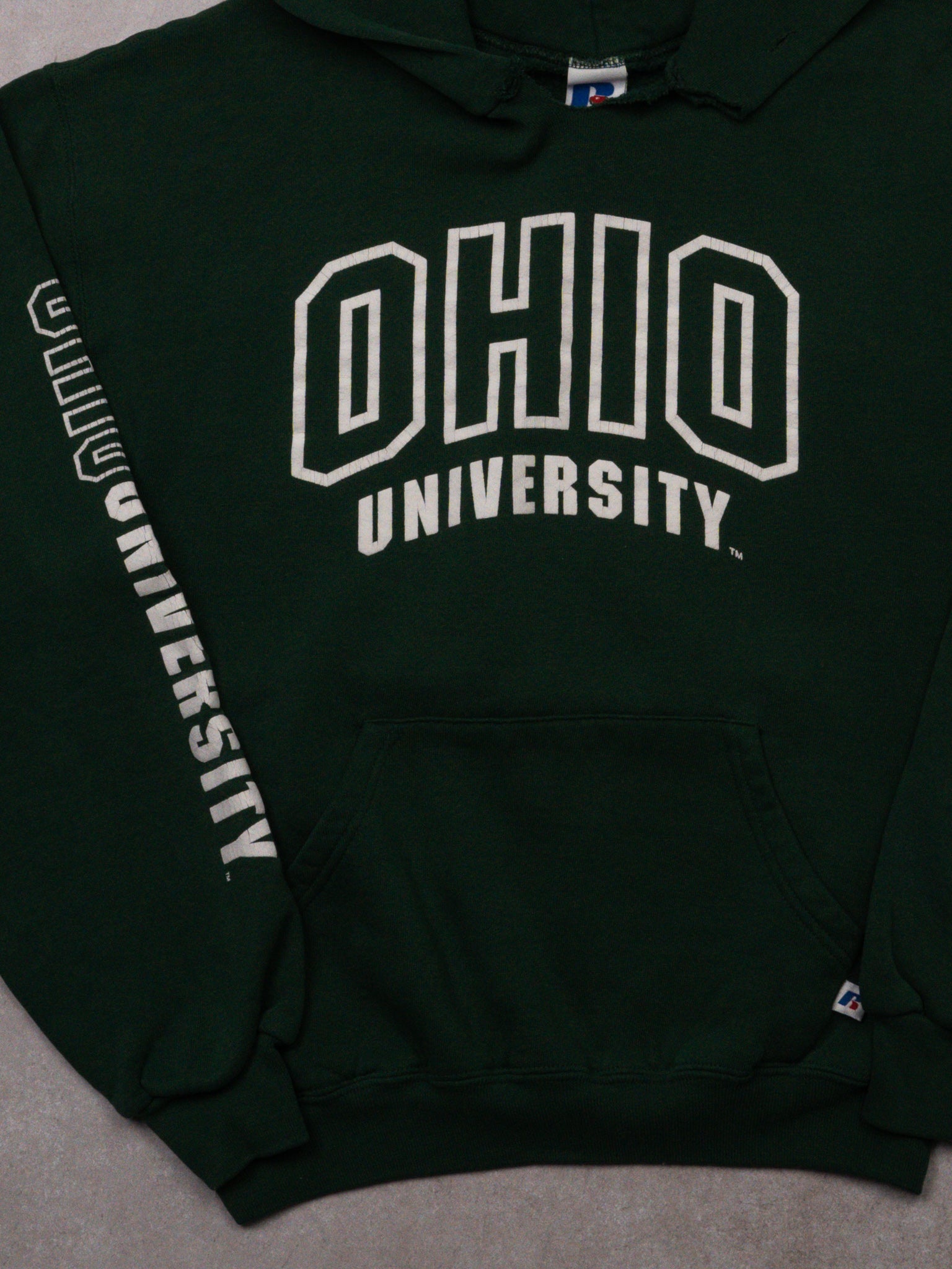 Vintage Green Ohio University x Russell Hoodie (S/M)