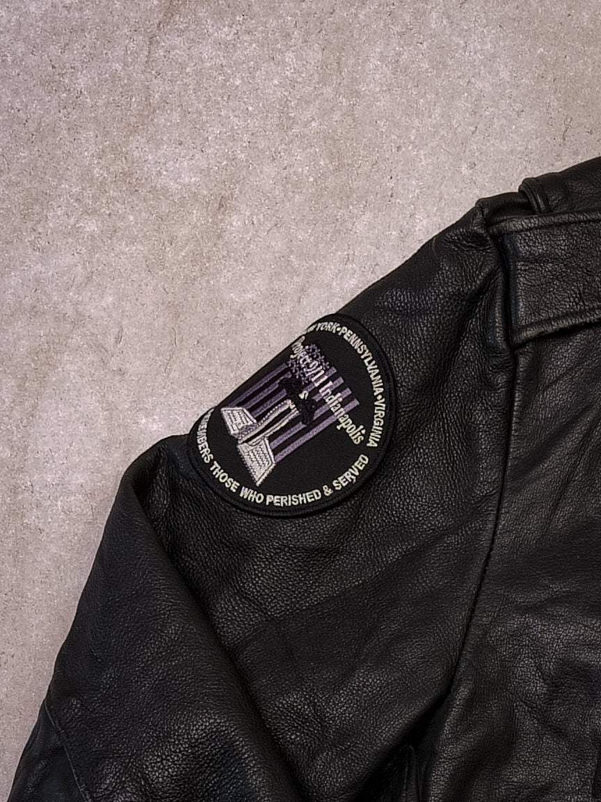 Vintage 60s Black Harley Davidson Genuine Leather Biker Jacket (M)