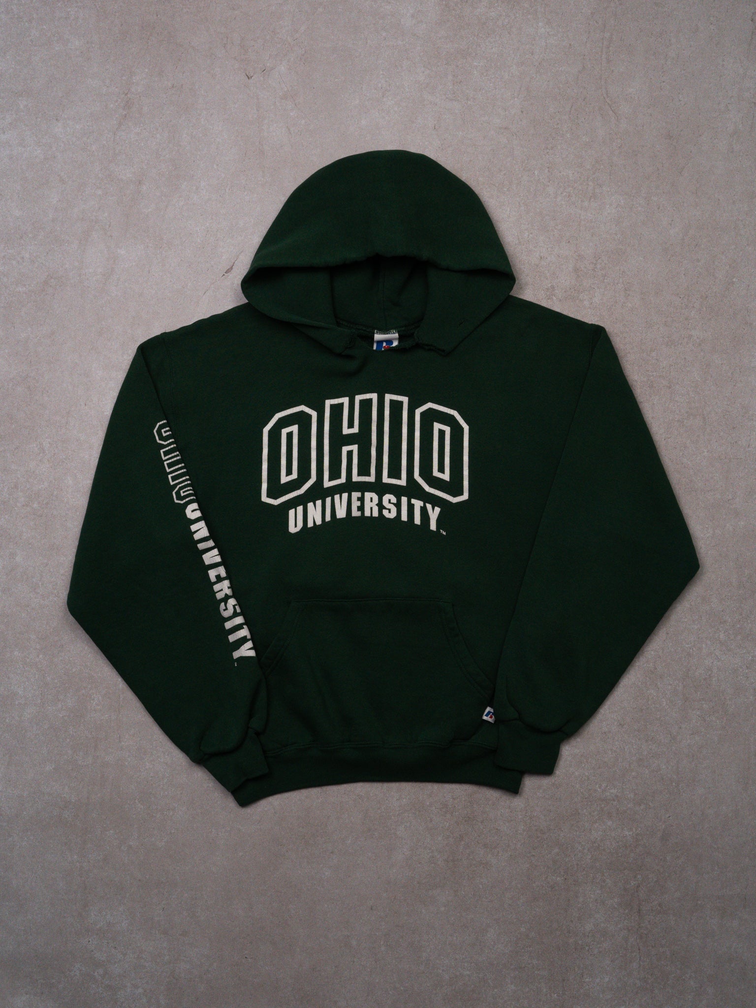 Vintage Green Ohio University x Russell Hoodie (S/M)