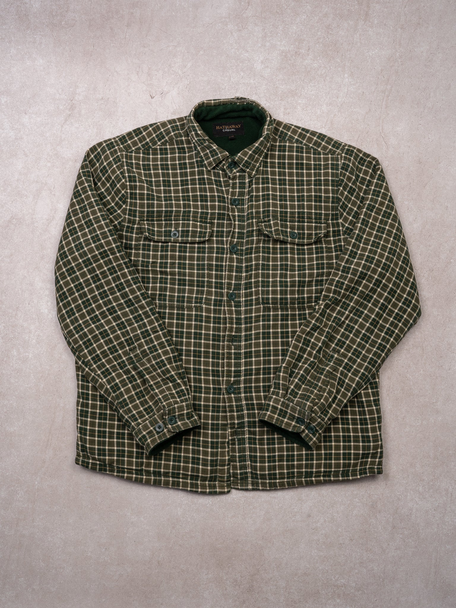 VIntage Green + Beige Flannel Hathaway Lined Jacket (M/L) – Rebalance ...