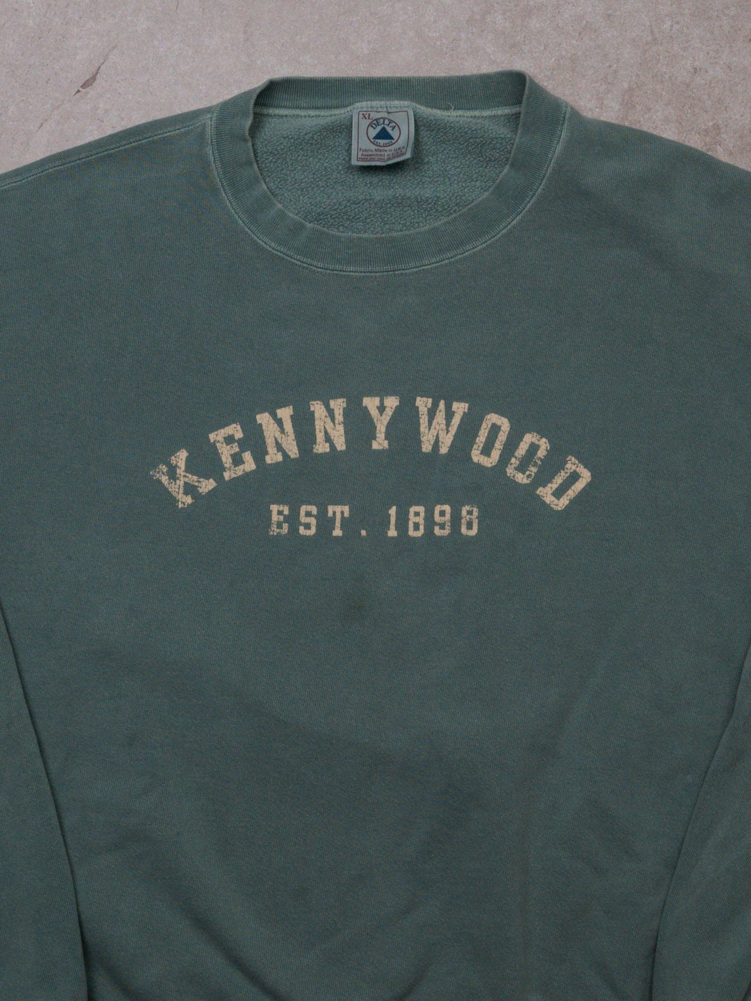 Vintage 90s Washed Blue Kennywood Crewneck (XXL)