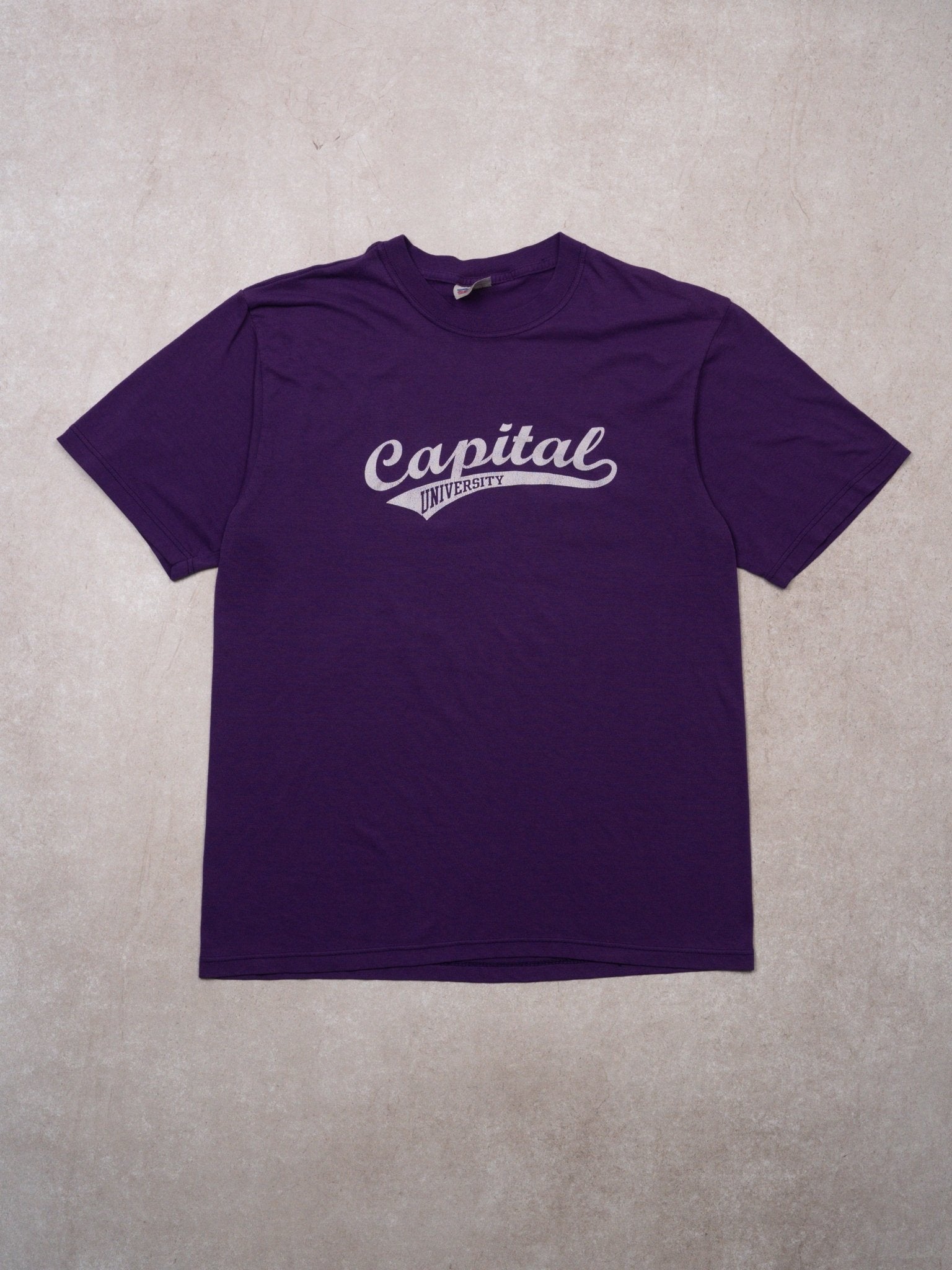 Vintage 90s Purple Single Stitch Capital University (M)