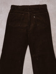 Vintage 00s Brown Levi Corduroy Bellbottom Jeans (34 x 34)