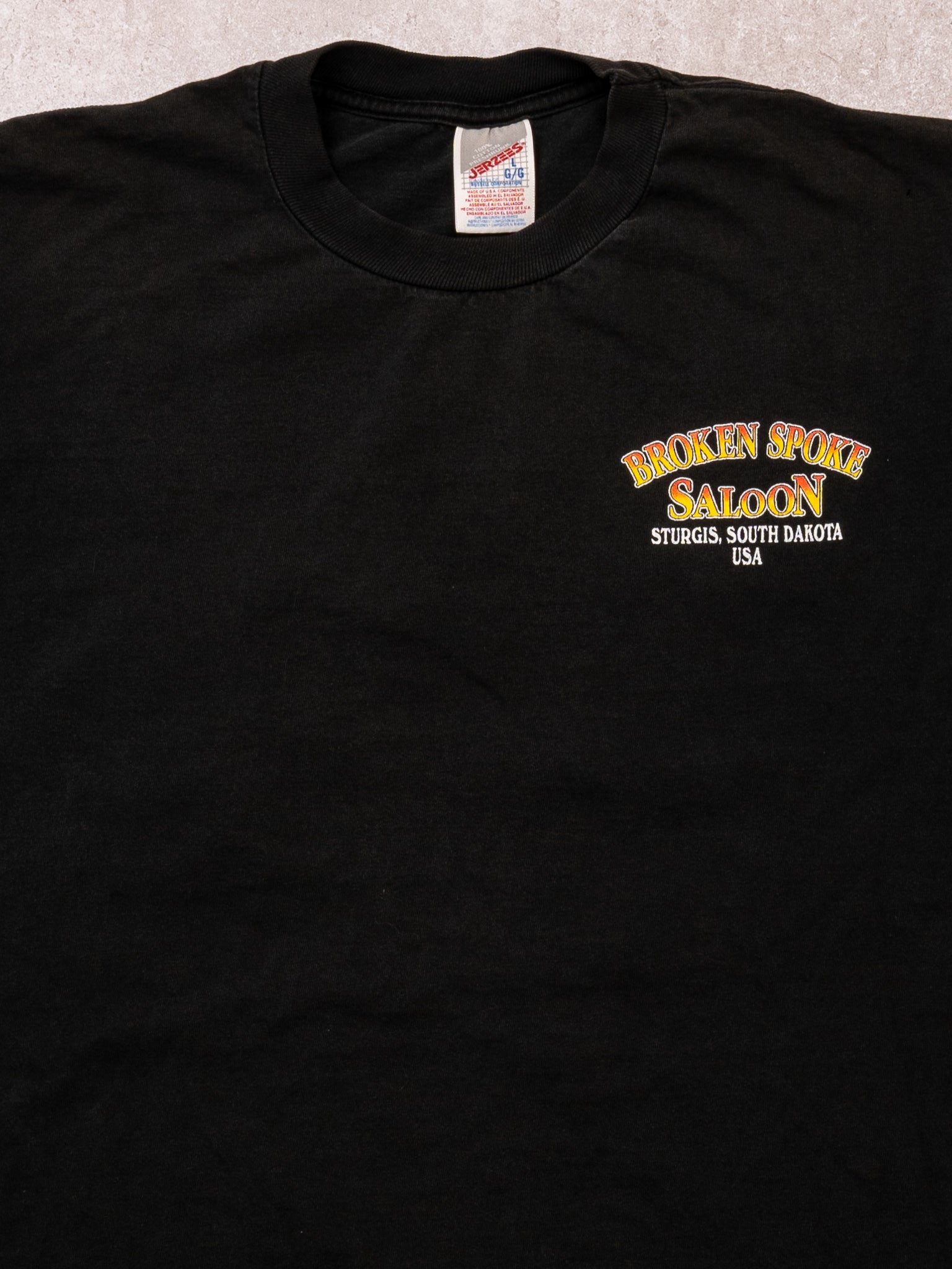 Vintage 90s Black Broken Spoke Saloon Sturgis South Dakota Tee (M)