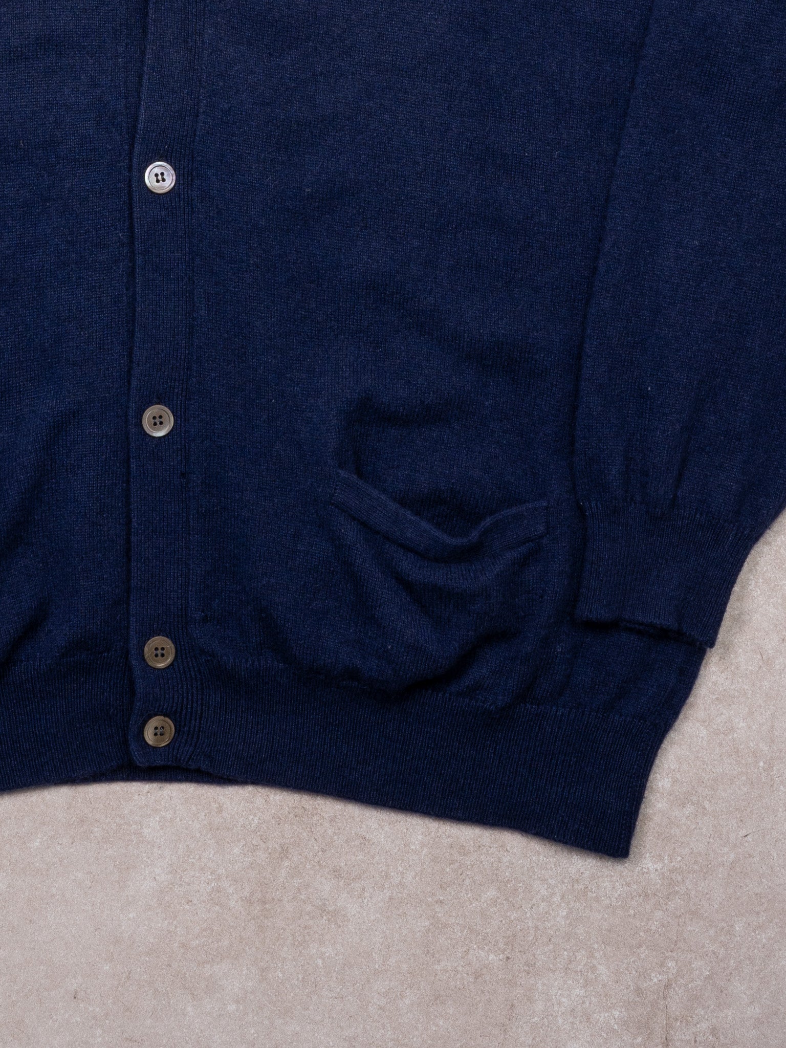 Vintage Navy Blue Glenagle Cashmere Cardigan (XL/XXL)