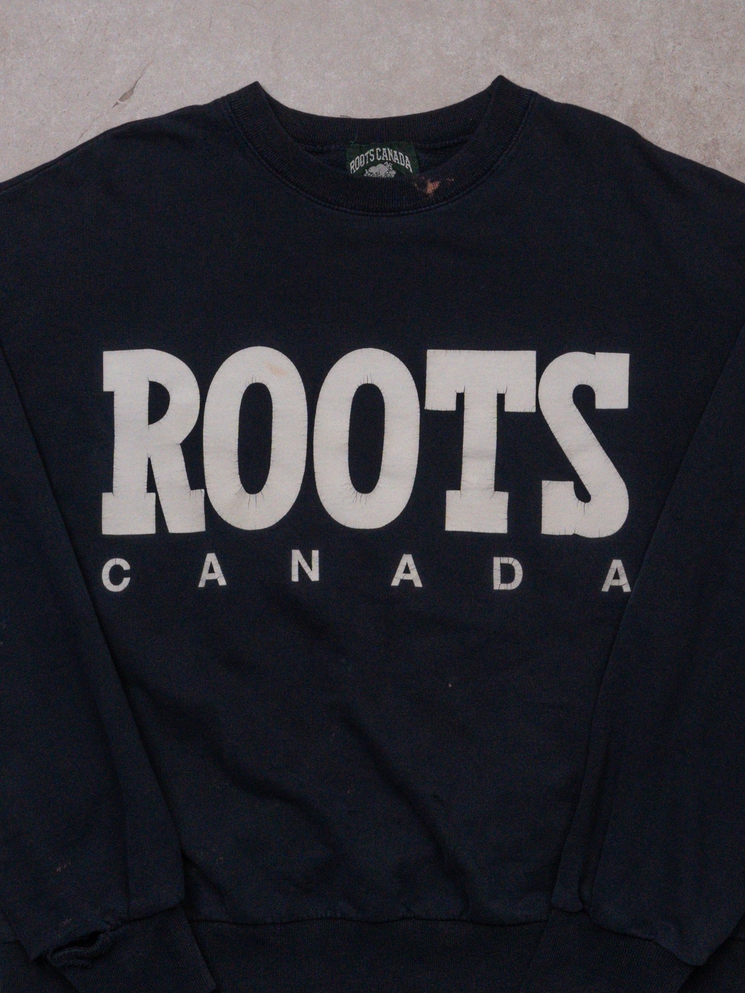Vintage 90s Navy Roots Canada Crewneck (L)