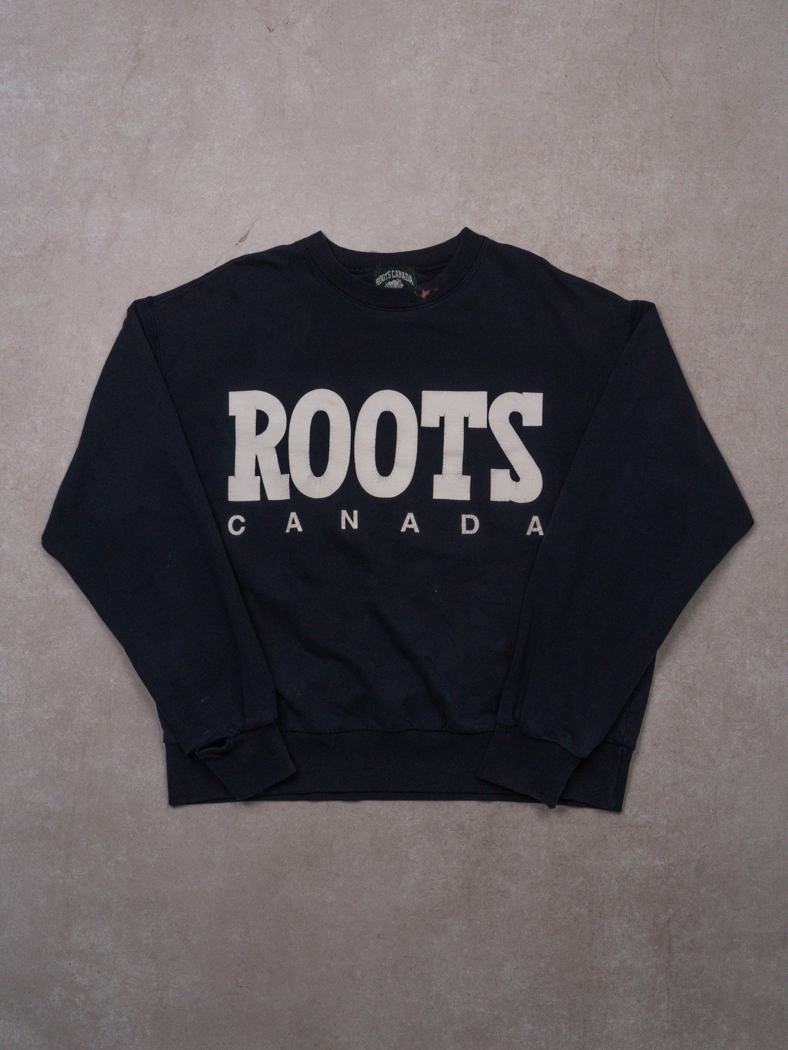 Vintage 90s Navy Roots Canada Crewneck (L)