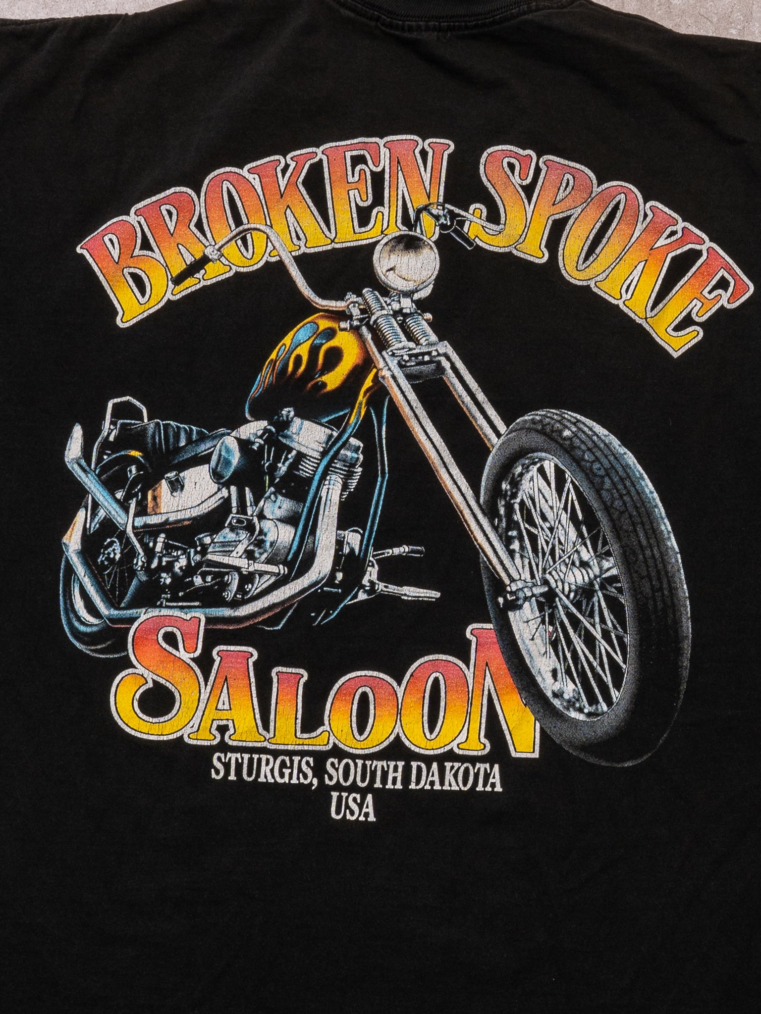 Vintage 90s Black Broken Spoke Saloon Sturgis South Dakota Tee (M)