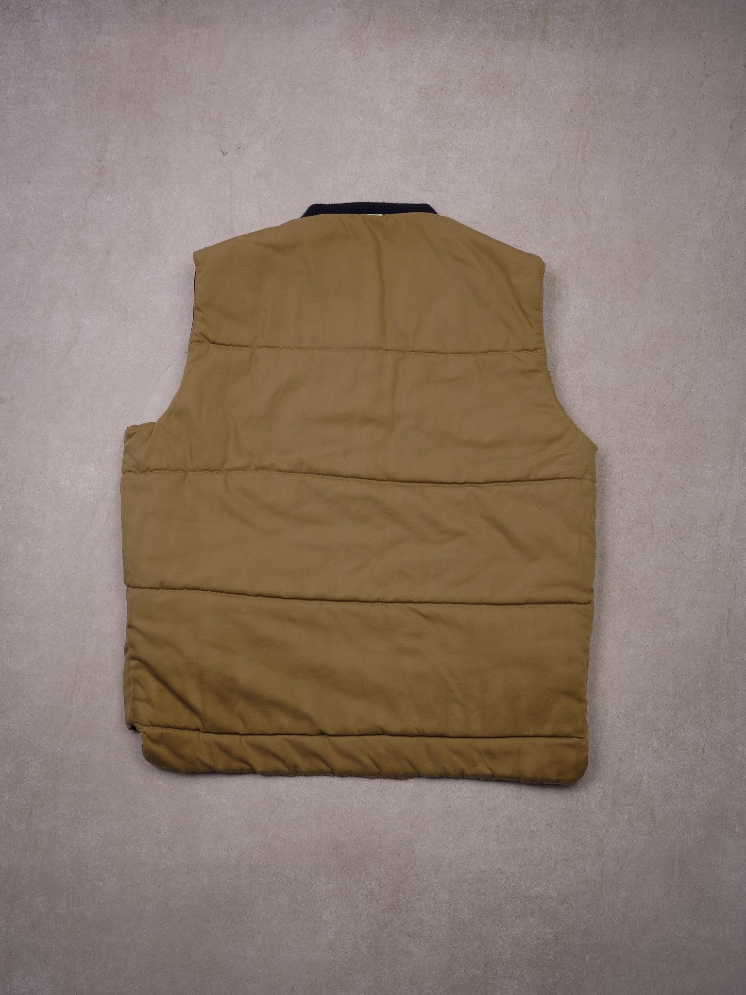 Vintage 80s Navy Blue/Beige Reversible Vest (M)