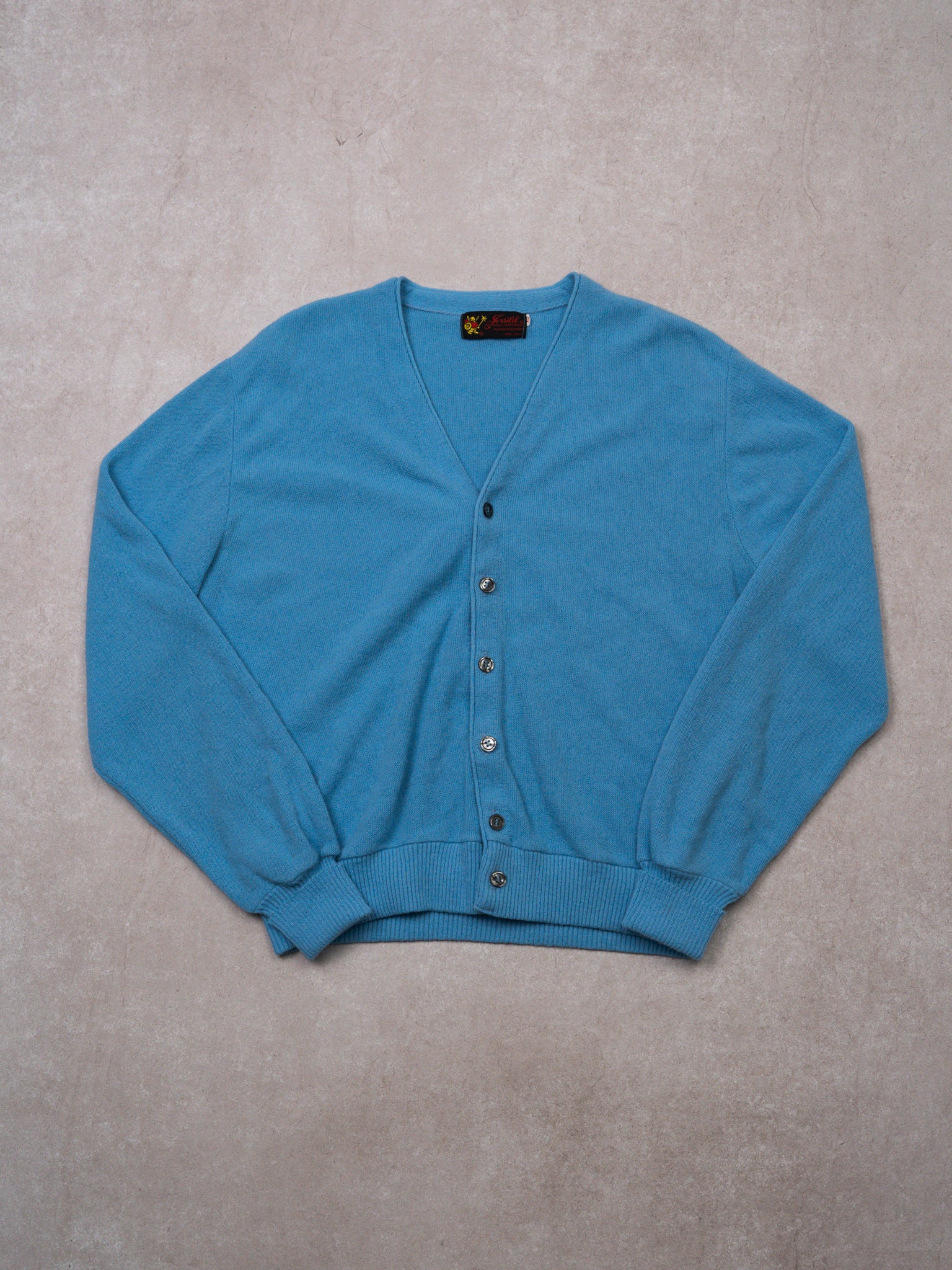 Vintage 70s Baby Blue Jersild Knit Cardigan (M/L)