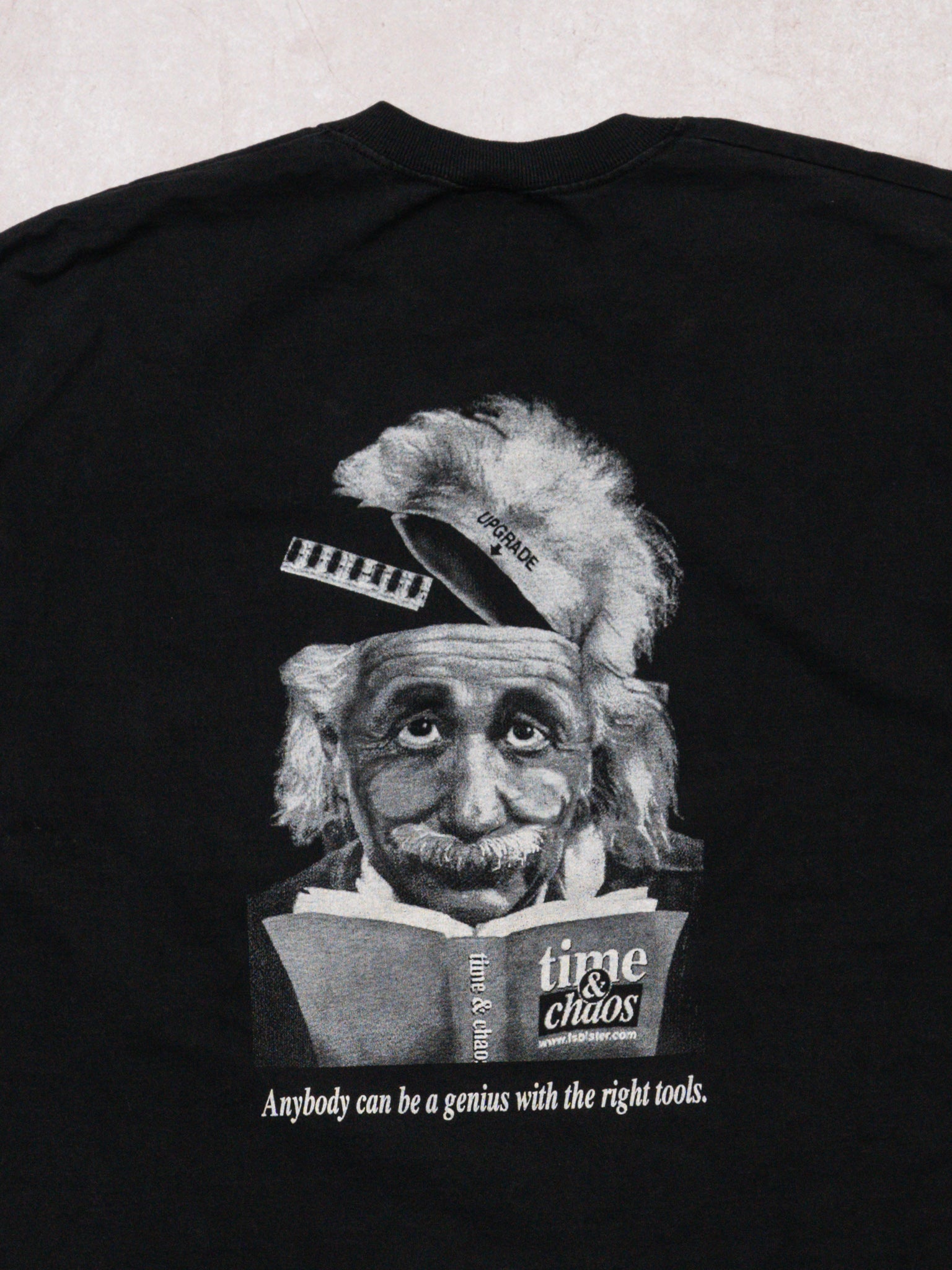 Vintage Black Time & Chaos Albert Einstein Tee (L)