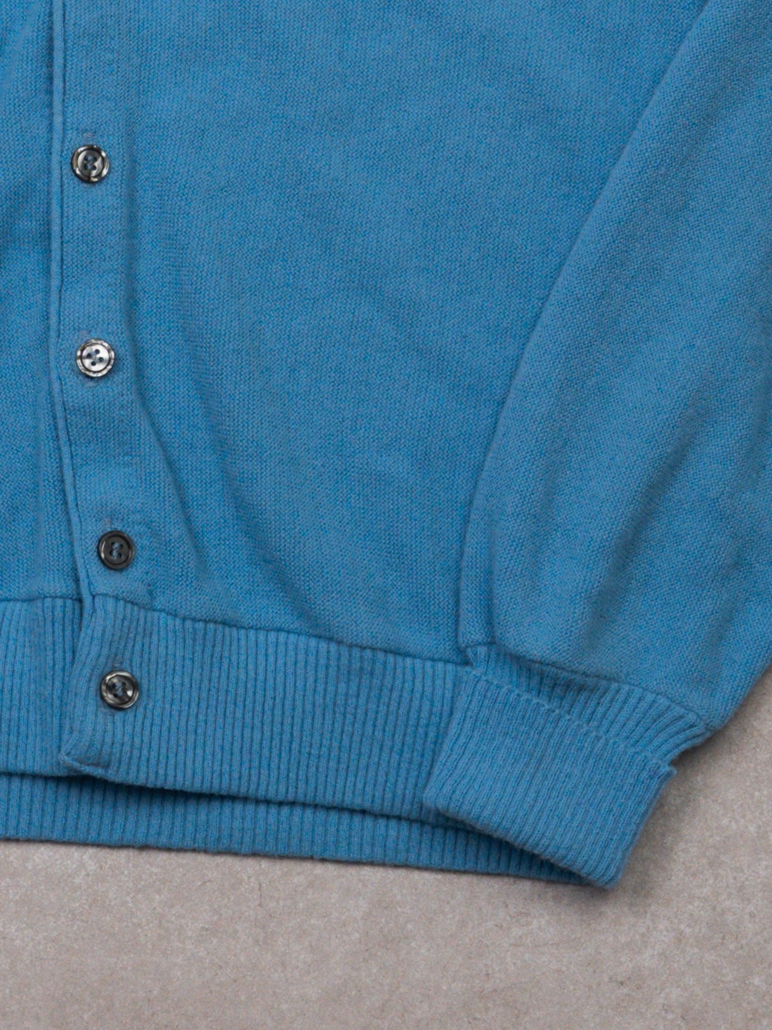 Vintage 70s Baby Blue Jersild Knit Cardigan (M/L)