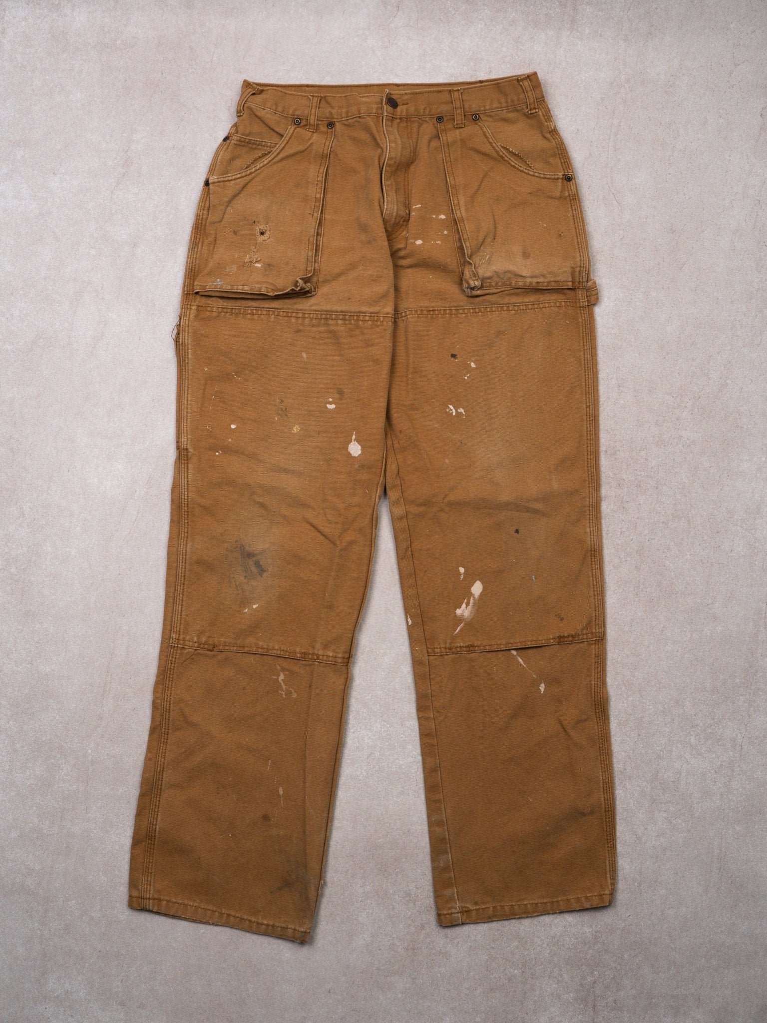 Vintage Rugged Camel Dickies Double Knee Cargo Pants (32 x 32)