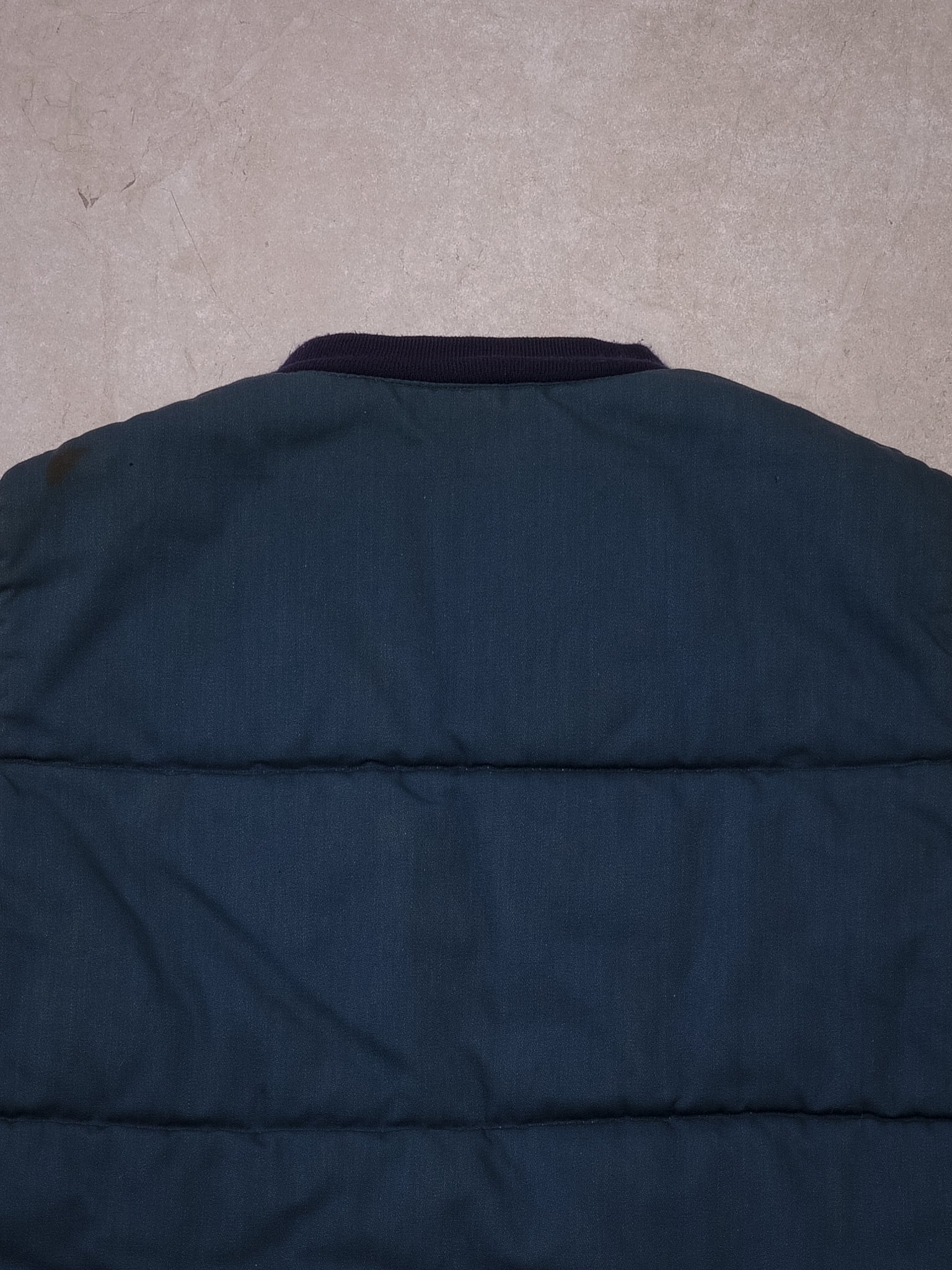 Vintage 80s Navy Blue/Beige Reversible Vest (M)