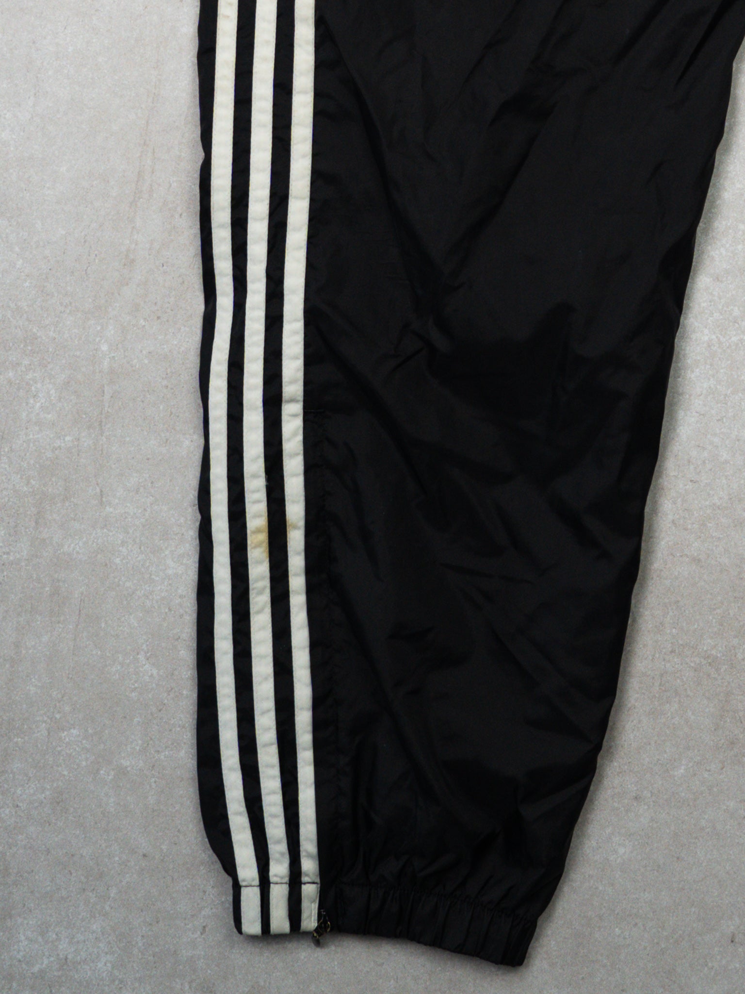 Vintage Black + White Adidas Windbreaker Pants 3.0 (L)