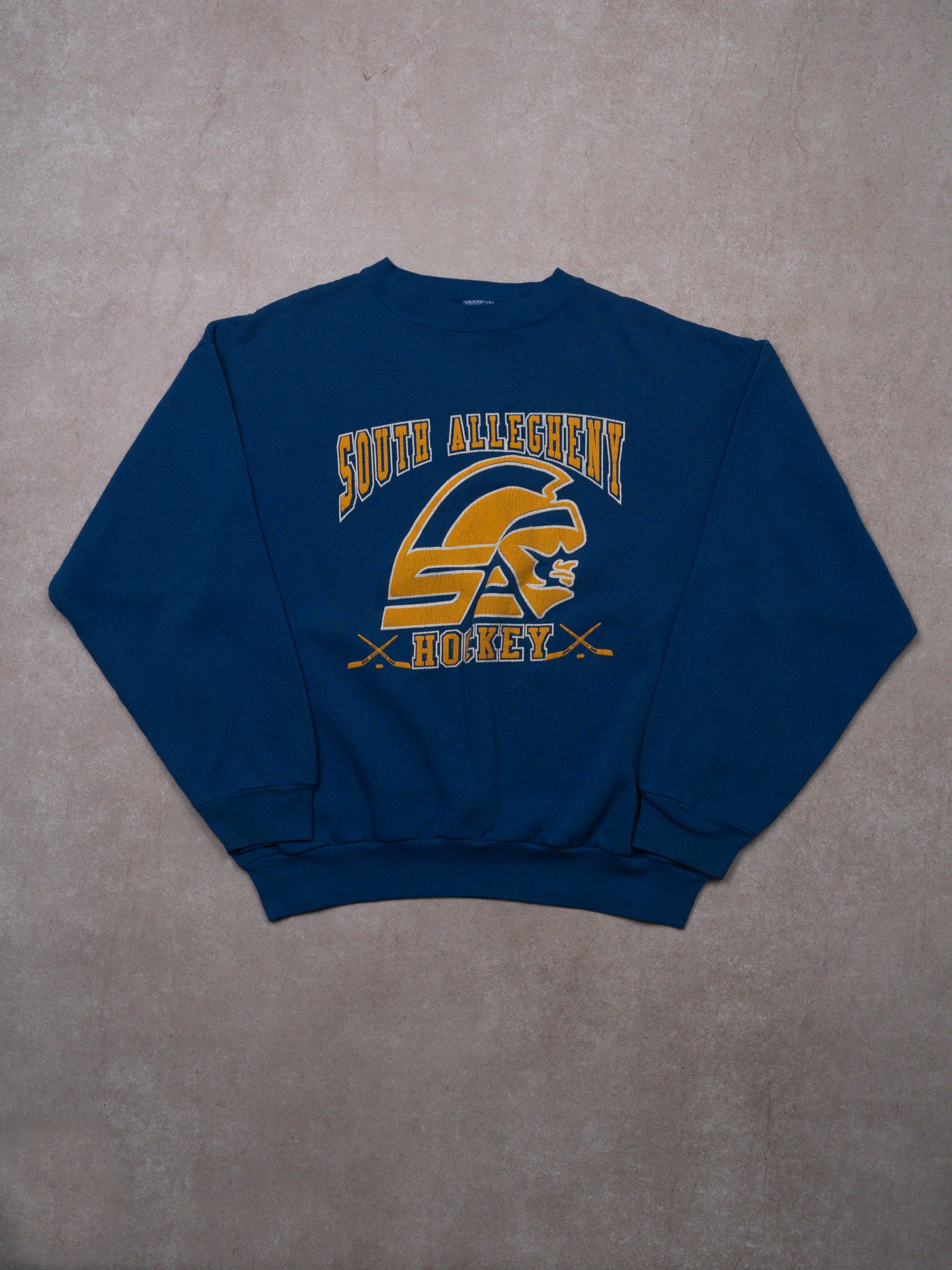 Vintage 90s Blue South Allegheny Hockey Crewneck (XL)