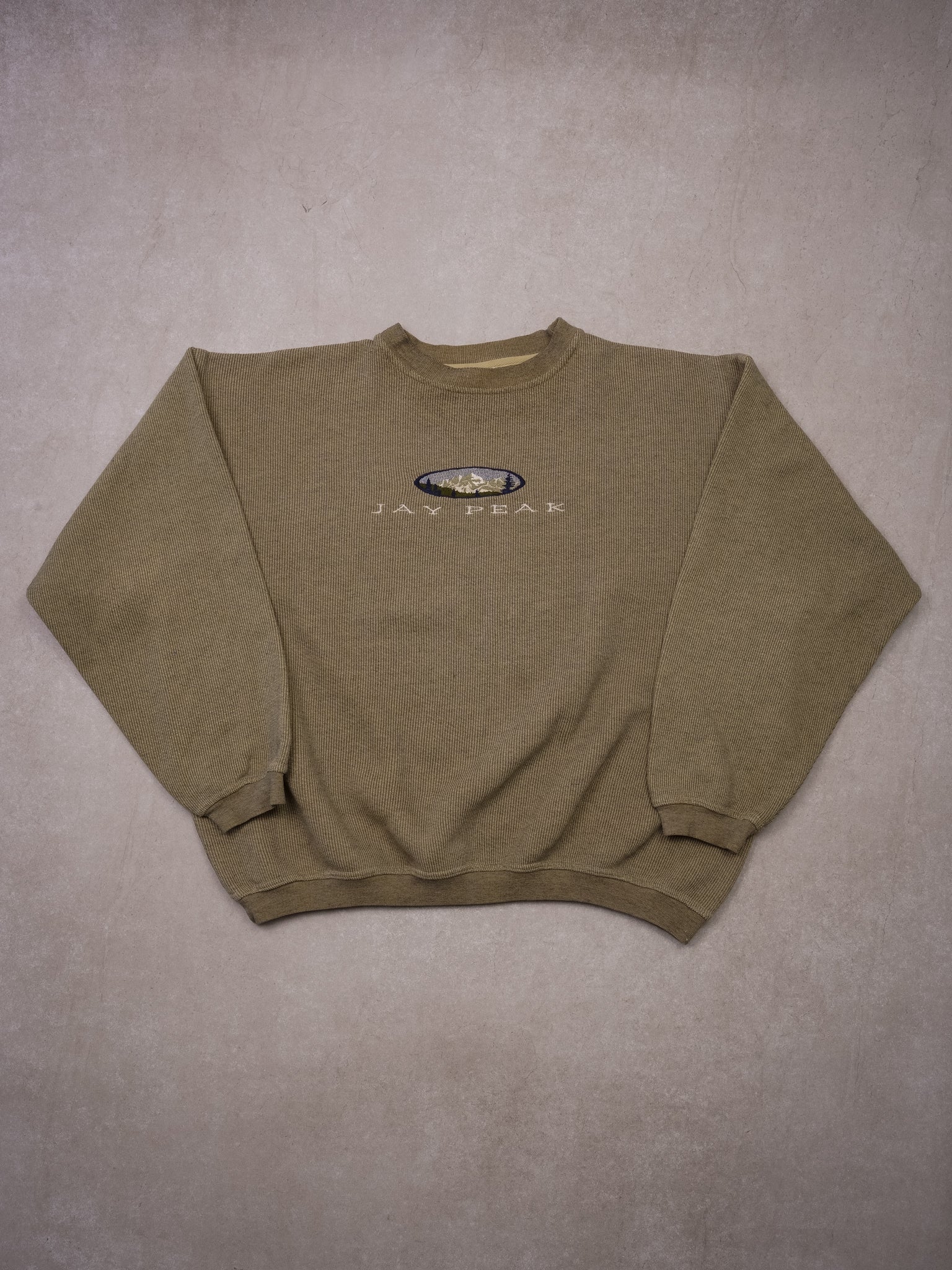 Vintage Beige Jay Peak Knit Crewneck (L)