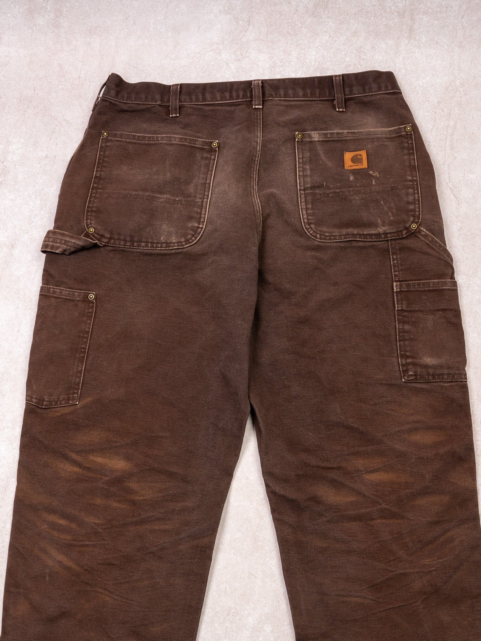 Vintage Rugged Brown Carhartt Double Knees Cargo Pants (34 x 32)