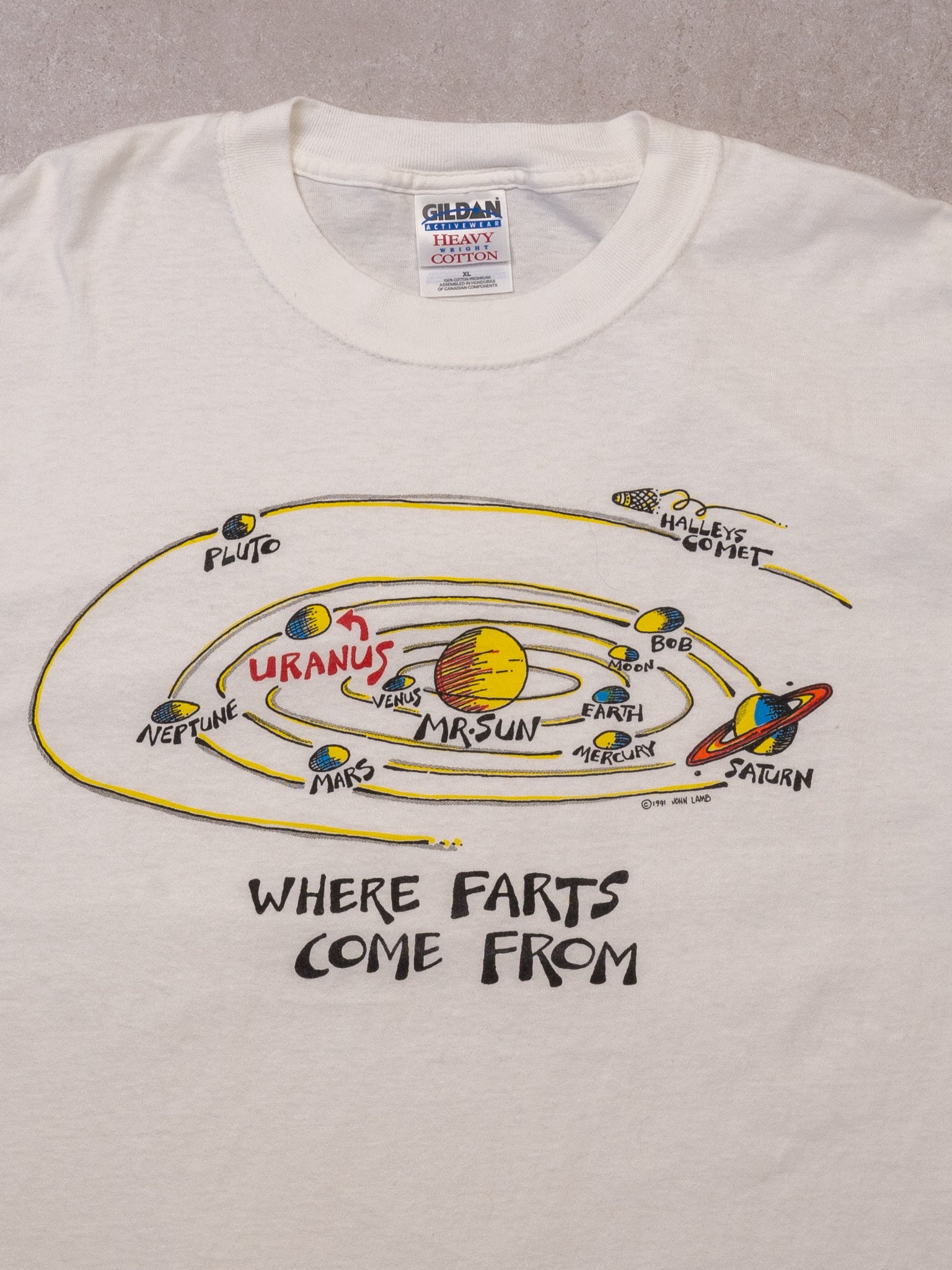 Vintage 90s 'Uranus Where Farts Come From' Tee (L)