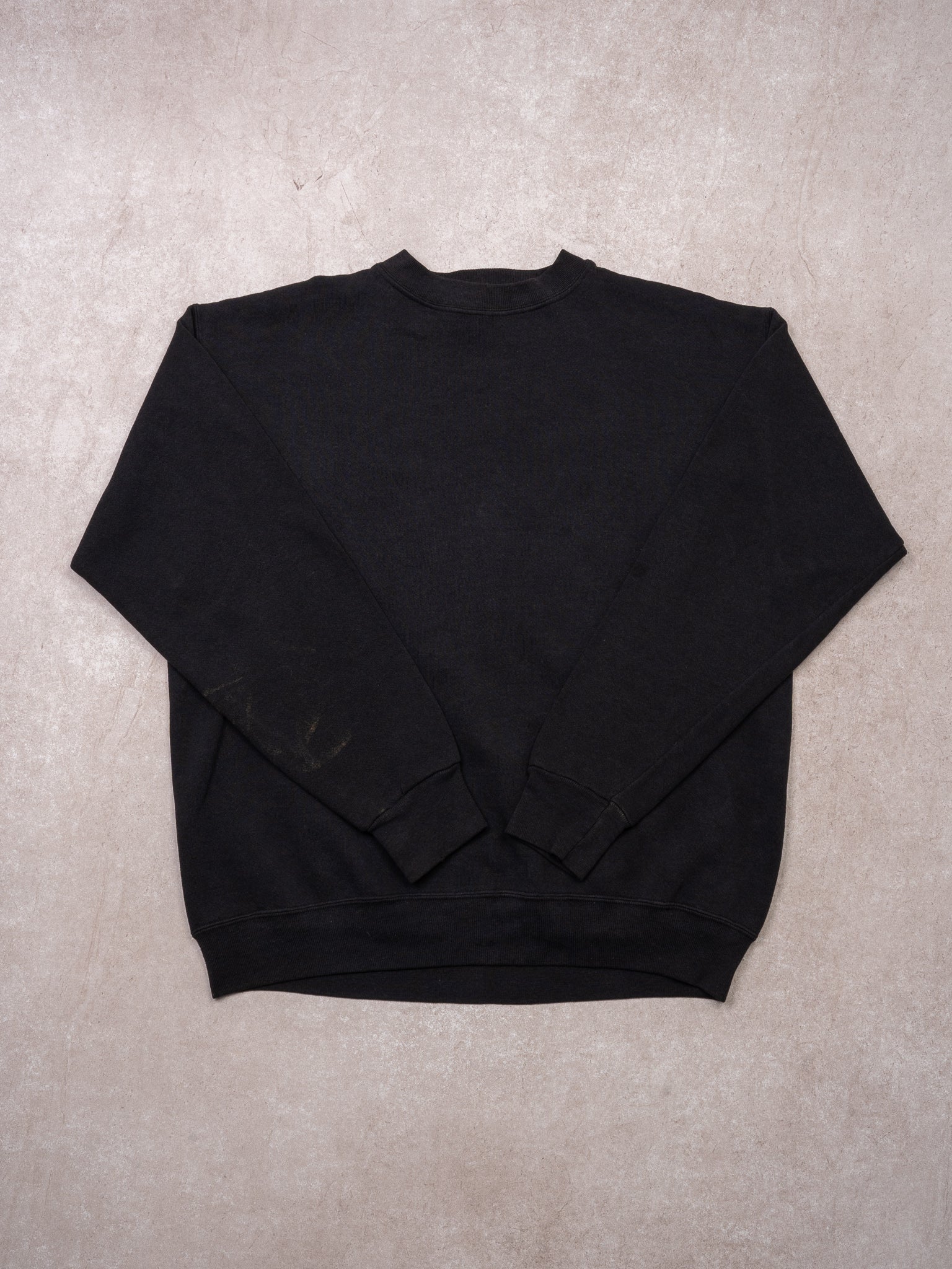 Vintage 90s Blank Black Crewneck (M)