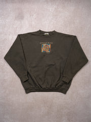 Vintage 90s Moss Green Mackinac Island Compass Crewneck (L)