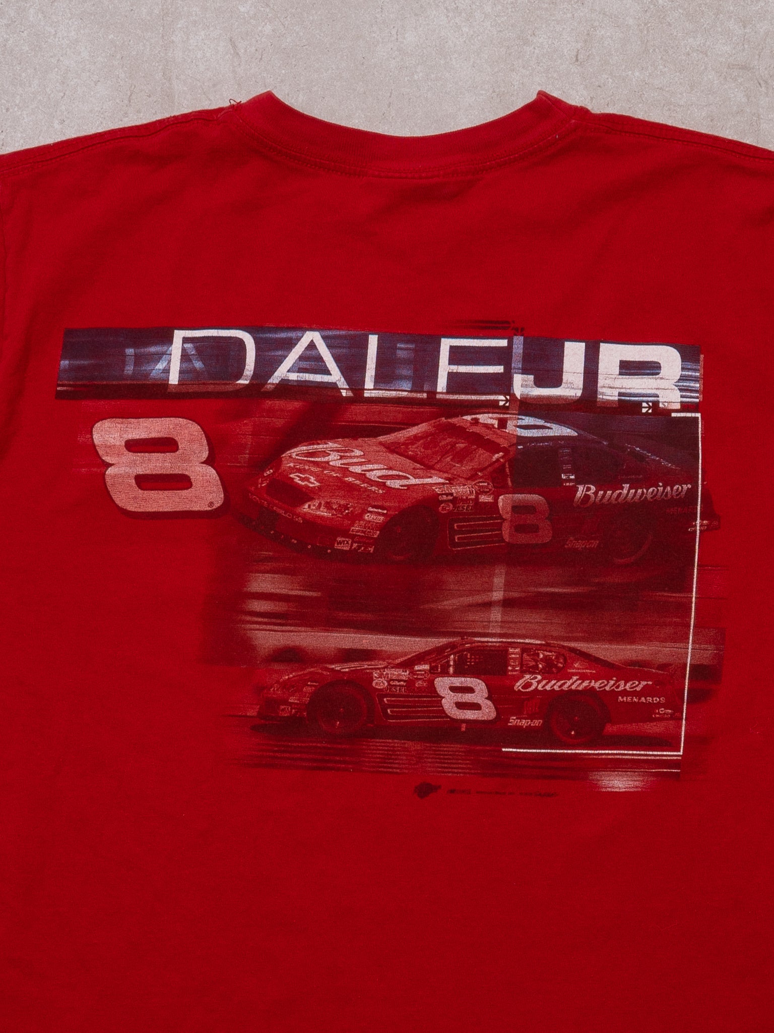 Vintage Red Dale Jr #8 Budweiser NASCAR Tee (M)