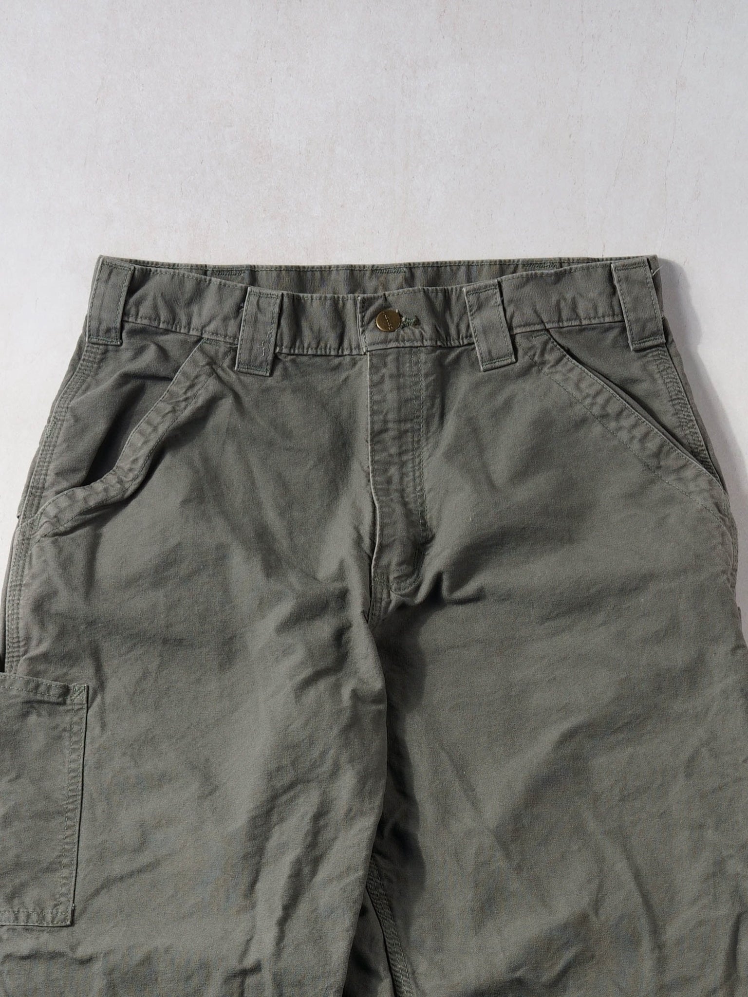 Vintage 90s Washed Grey Carhartt Dungeree Fit Carpenter Pants (32x34)