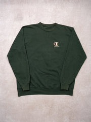 Vintage Rugged Green + Beige Champion Crewneck (XL)