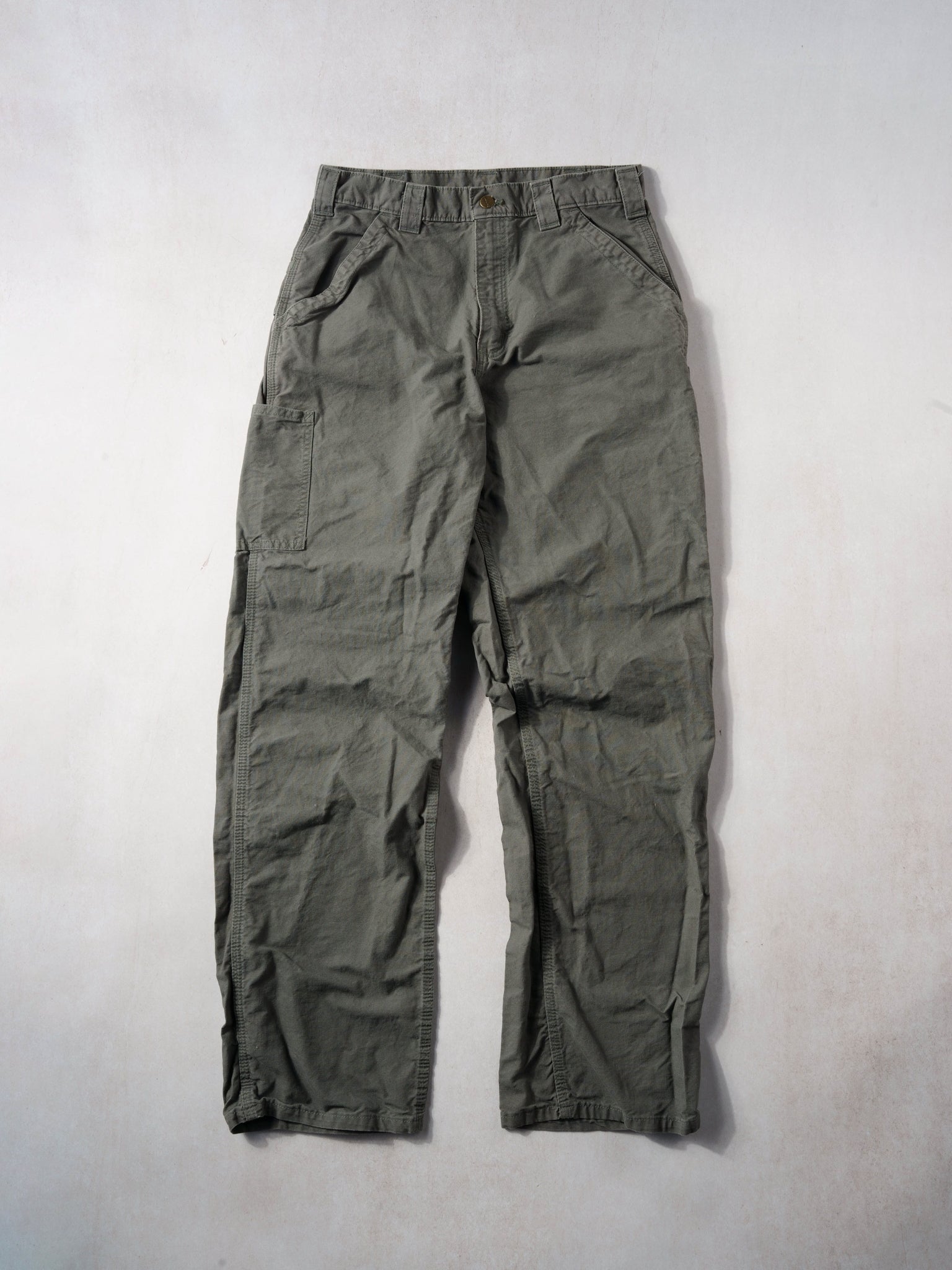 Vintage 90s Washed Grey Carhartt Dungeree Fit Carpenter Pants (32x34)