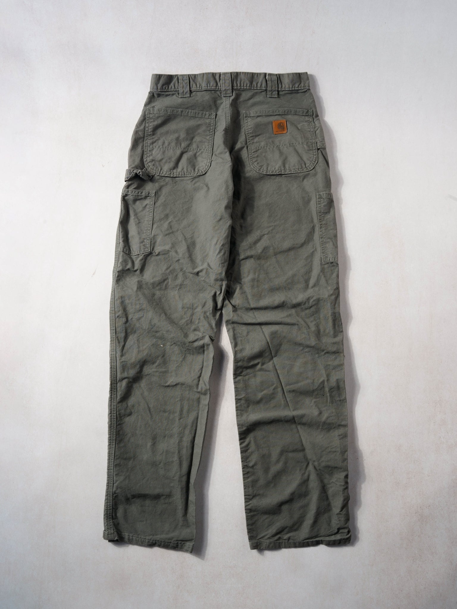 Vintage 90s Washed Grey Carhartt Dungeree Fit Carpenter Pants (32x34)